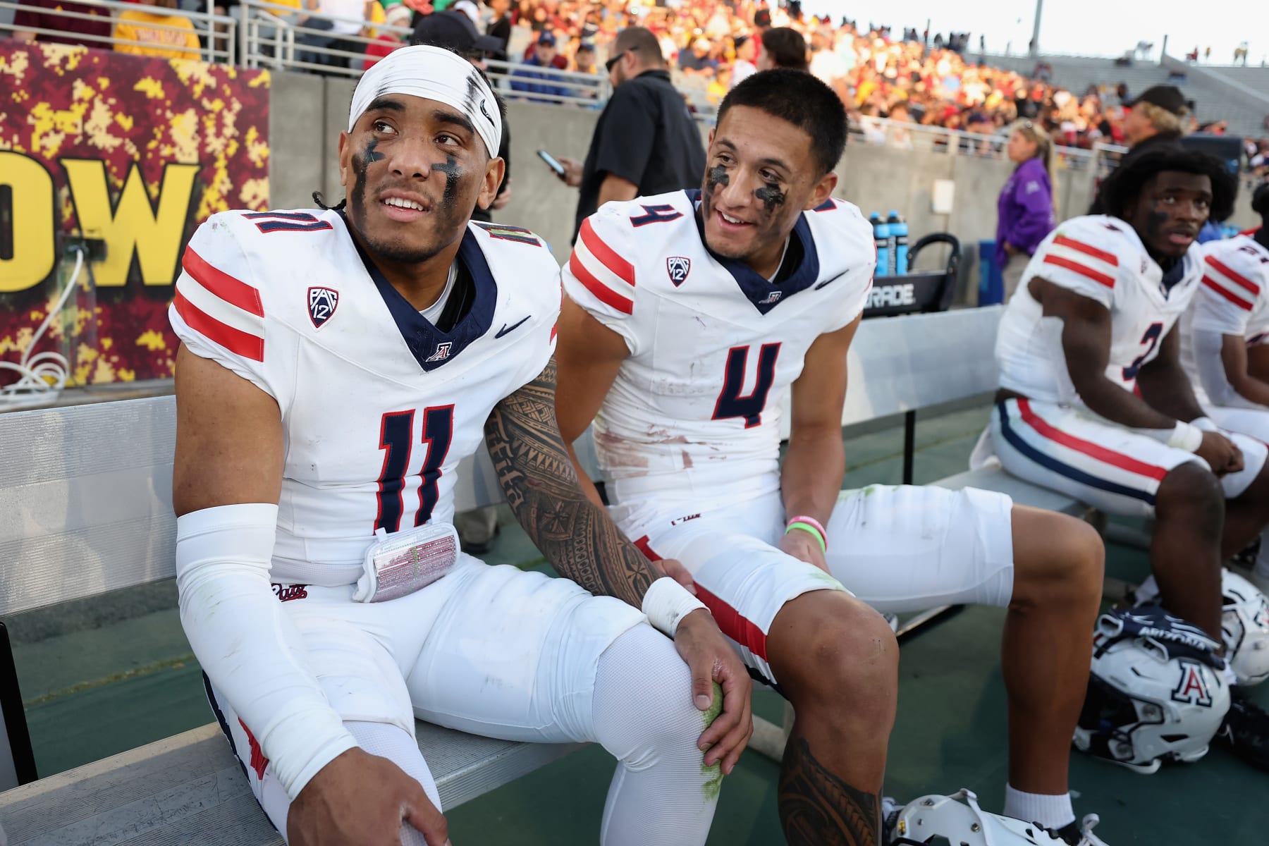 Arizona QB Noah Fifita and WR Tetairoa McMillan