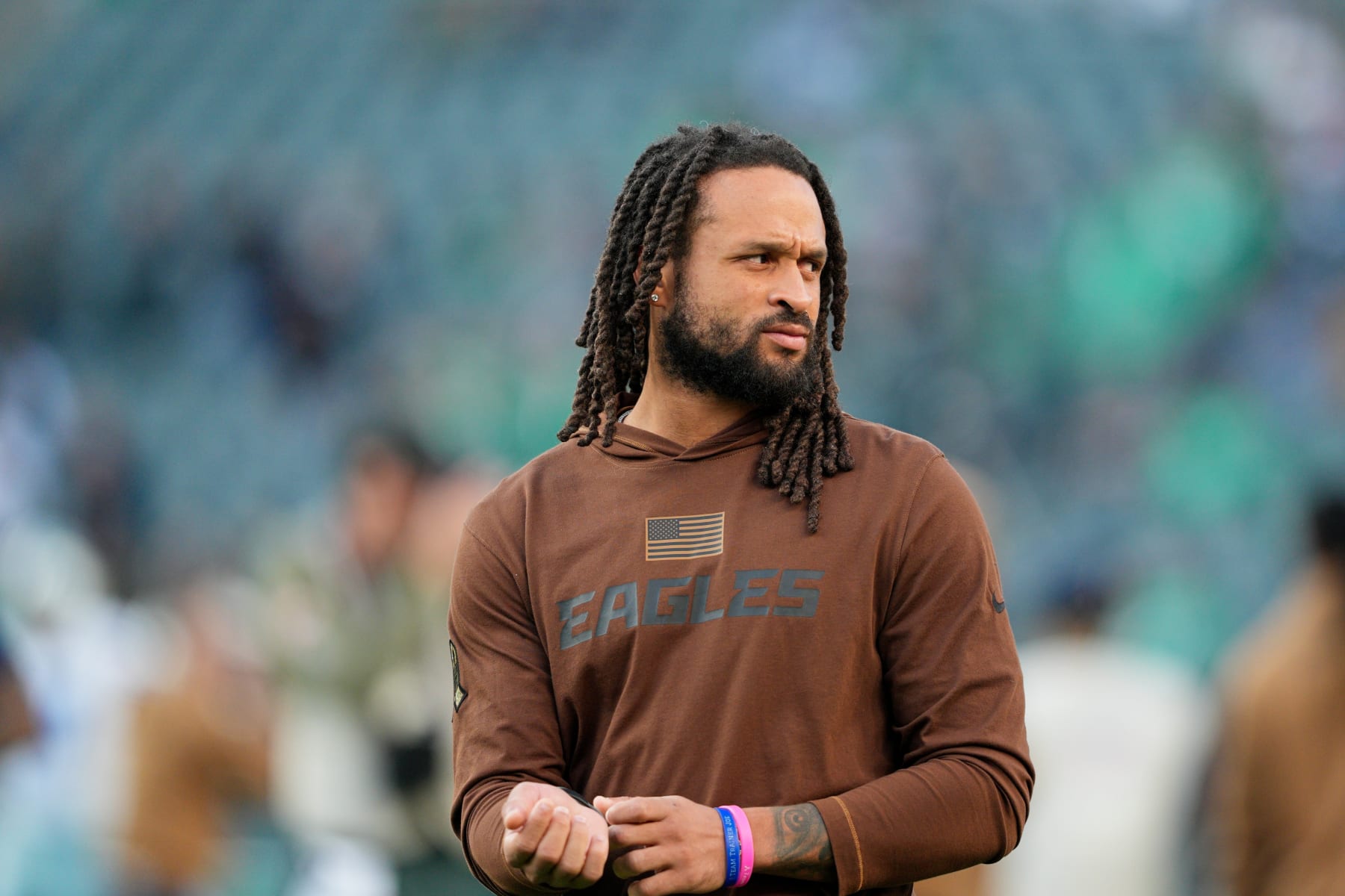 PHILADELPHIA, PA - NOVEMBER 05: Philadelphia Eagles cornerback Avonte Maddox (29) looks on during the game between the Dallas Cowboys and the Philadelphia Eagles on November 5, 2023 at Lincoln Financial Field. (Photo by Andy Lewis/Icon Sportswire via Getty Images)