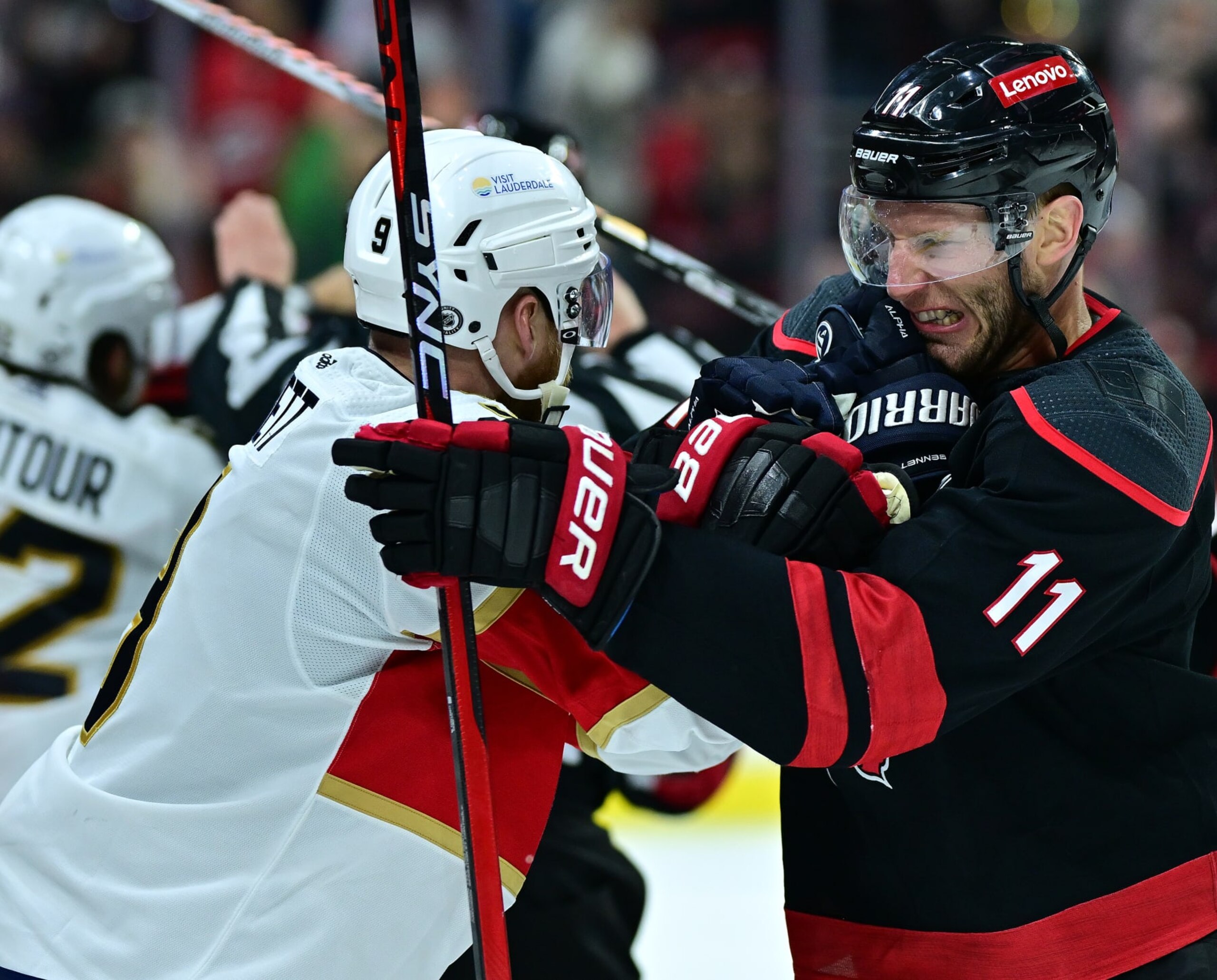 Sam Bennett and Jordan Staal Sam Bennett and Jordan Staal