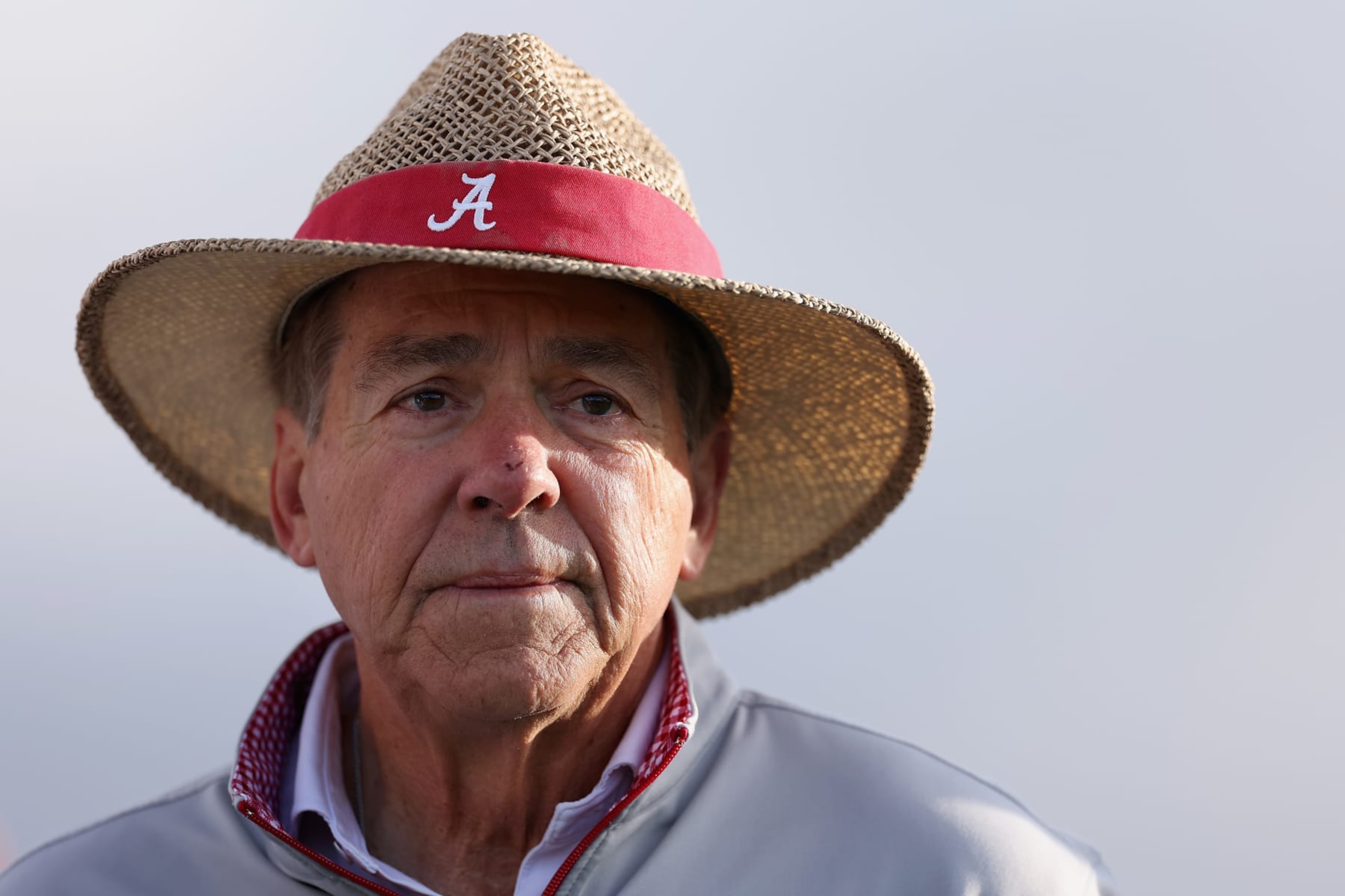 SCOTTSDALE, ARIZONA - FEBRUARY 07: Former college football head coach Nick Saban prepares to tee off during the Pro-am to the WM Phoenix Open at TPC Scottsdale on February 07, 2024 in Scottsdale, Arizona. (Photo by Christian Petersen/Getty Images) SCOTTSDALE, ARIZONA - FEBRUARY 07: Former college football head coach Nick Saban prepares to tee off during the Pro-am to the WM Phoenix Open at TPC Scottsdale on February 07, 2024 in Scottsdale, Arizona. (Photo by Christian Petersen/Getty Images)