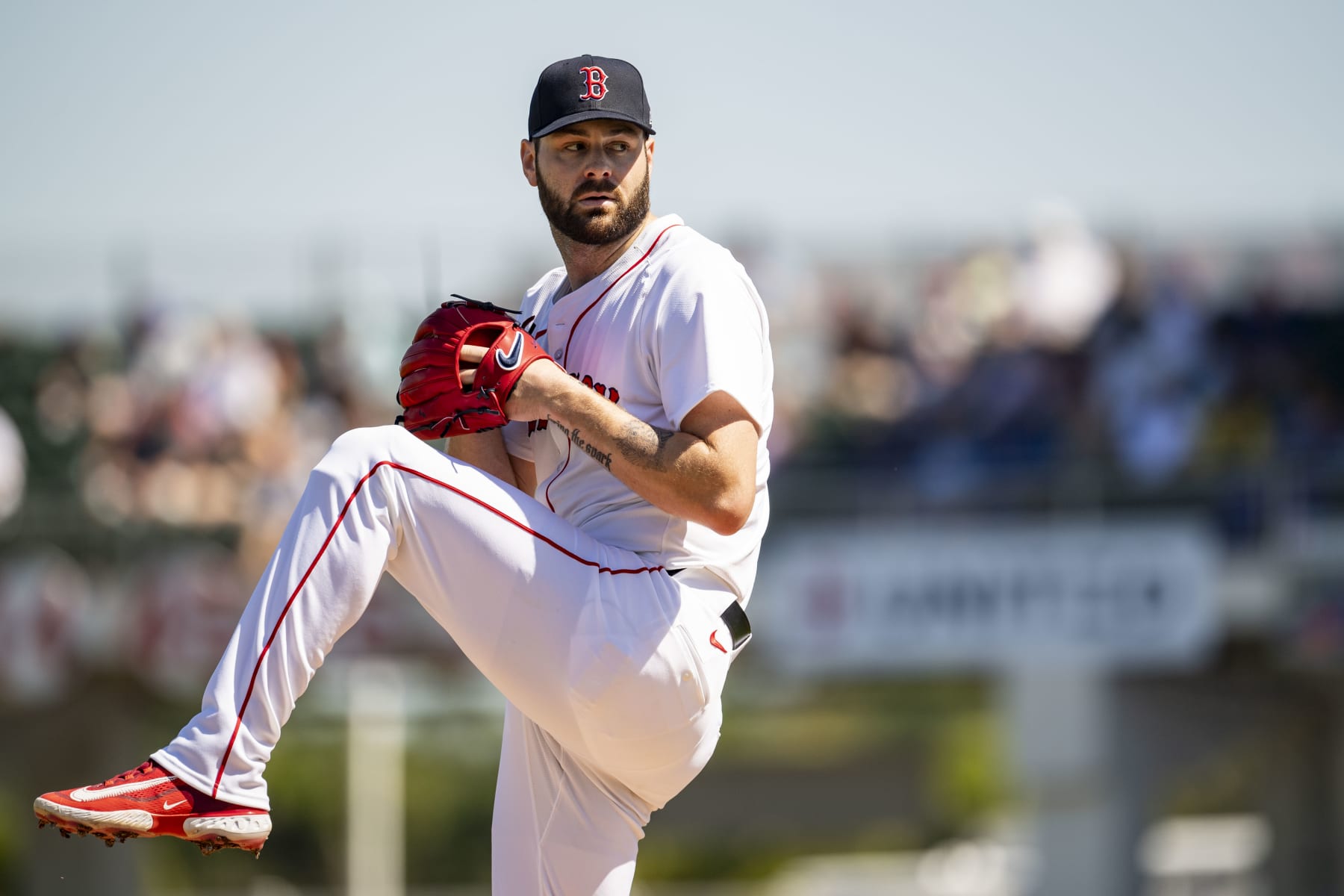 FT. MYERS, FLORIDA - FEBRUARY 25: Lucas Giolito #54 of the Boston Red Sox delivers during the first inning of a Spring Training Grapefruit League game against the Minnesota Twins on February 23, 2024 at jetBlue Park at Fenway South in Fort Myers, Florida. (Photo by Billie Weiss/Boston Red Sox/Getty Images)