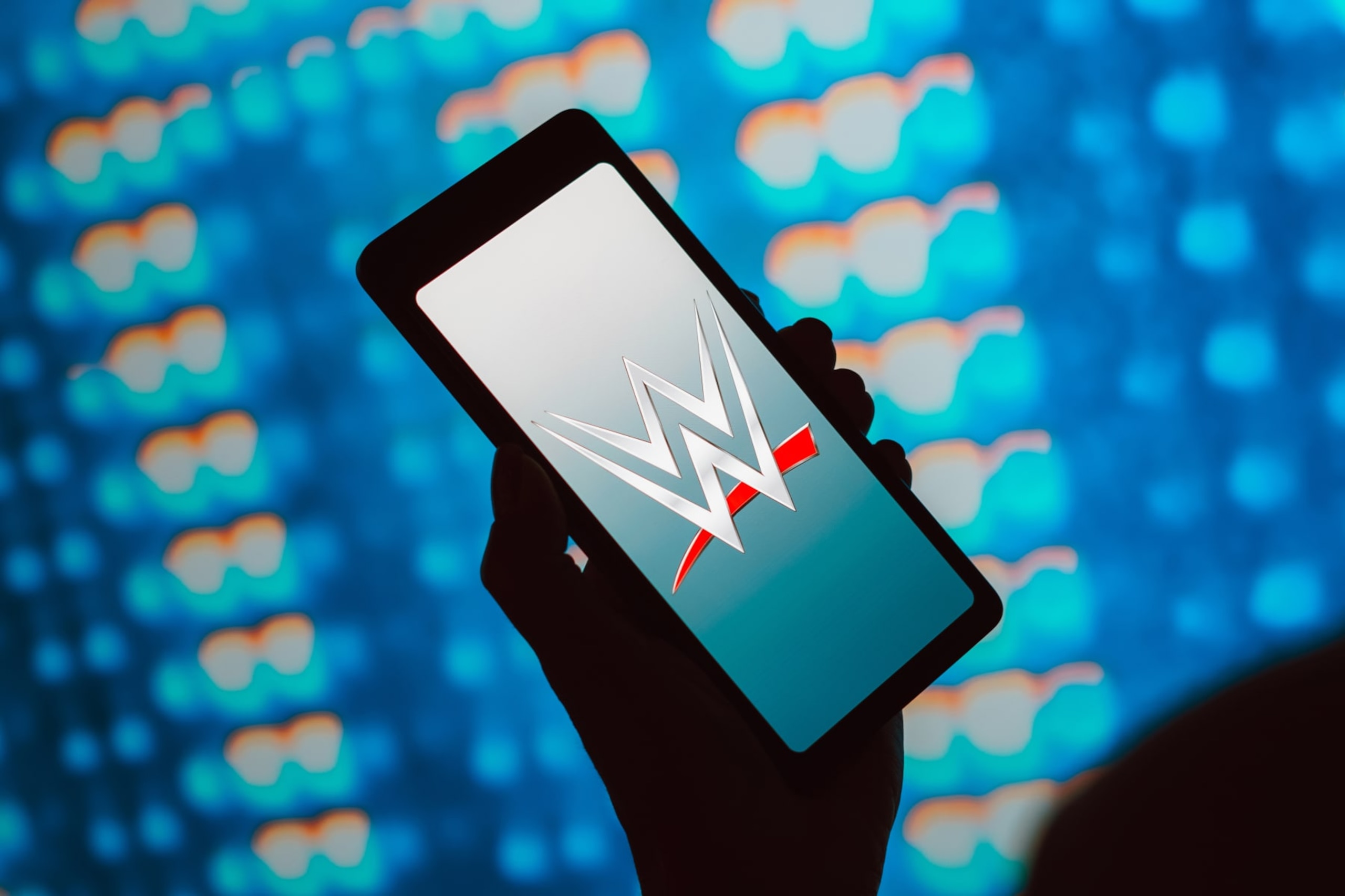 BRAZIL - 2024/02/20: In this photo illustration, the World Wrestling Entertainment (WWE) logo is displayed on a smartphone screen. (Photo Illustration by Rafael Henrique/SOPA Images/LightRocket via Getty Images)