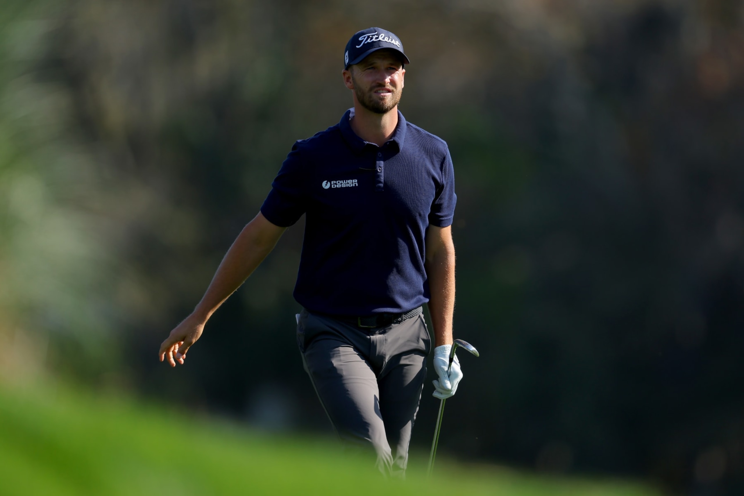 PONTE VEDRA BEACH, FLORIDA - MARCH 15: Wyndham Clark of the United States walks the 14th hole during the second round of THE PLAYERS Championship on the Stadium Course at TPC Sawgrass on March 15, 2024 in Ponte Vedra Beach, Florida. (Photo by Kevin C. Cox/Getty Images)