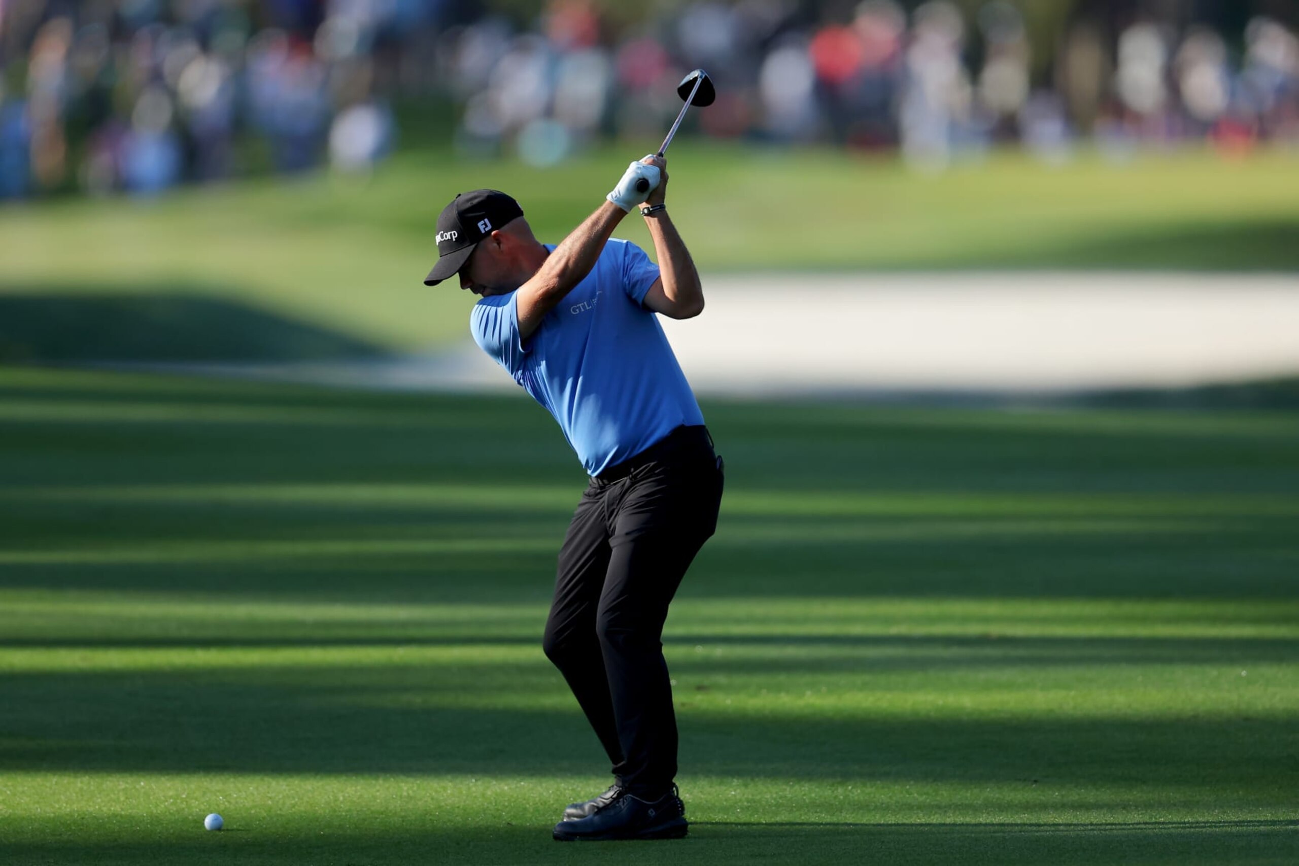 PONTE VEDRA BEACH, FLORIDA - MARCH 15: Brian Harman of the United States plays a shot on the 11th hole during the second round of THE PLAYERS Championship on the Stadium Course at TPC Sawgrass on March 15, 2024 in Ponte Vedra Beach, Florida. (Photo by Kevin C. Cox/Getty Images)