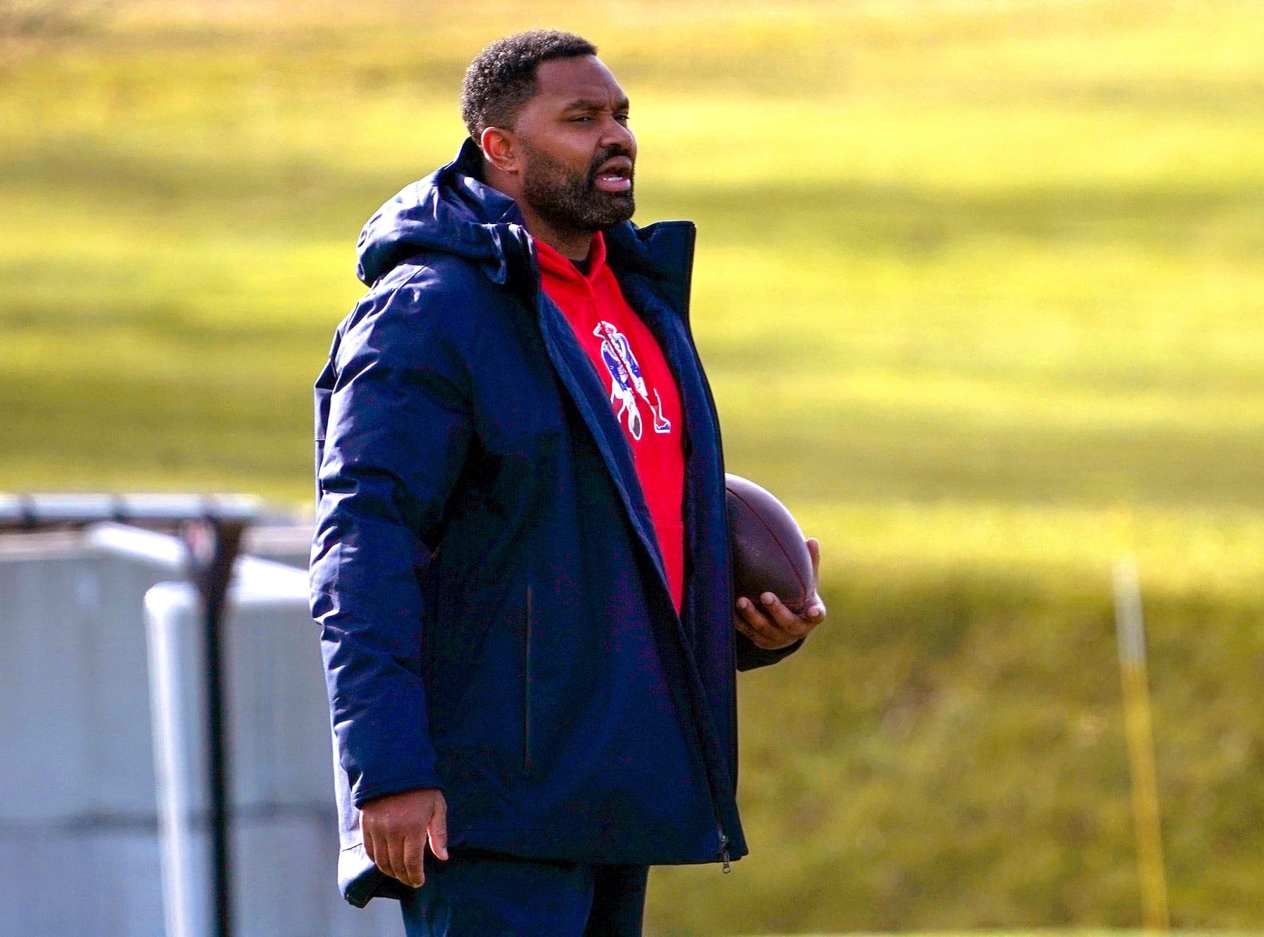 Patriots head coach Jerod Mayo