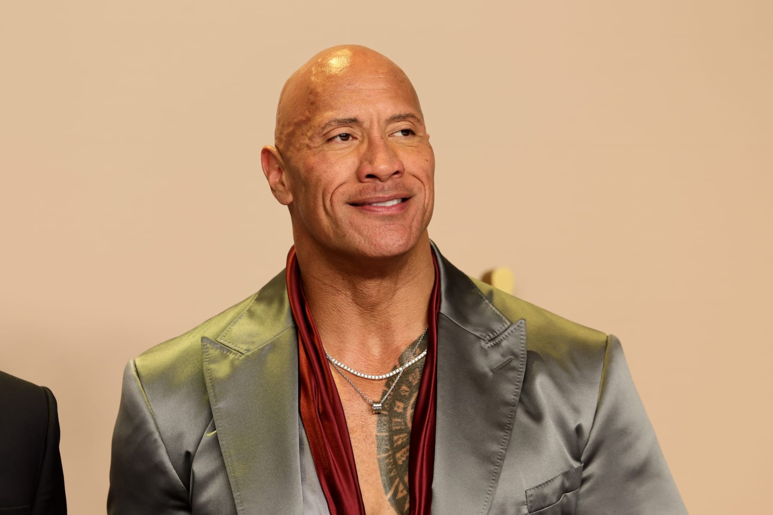 HOLLYWOOD, CALIFORNIA - MARCH 10: Dwayne Johnson poses in the press room during the 96th Annual Academy Awards at Ovation Hollywood on March 10, 2024 in Hollywood, California. (Photo by Arturo Holmes/Getty Images)