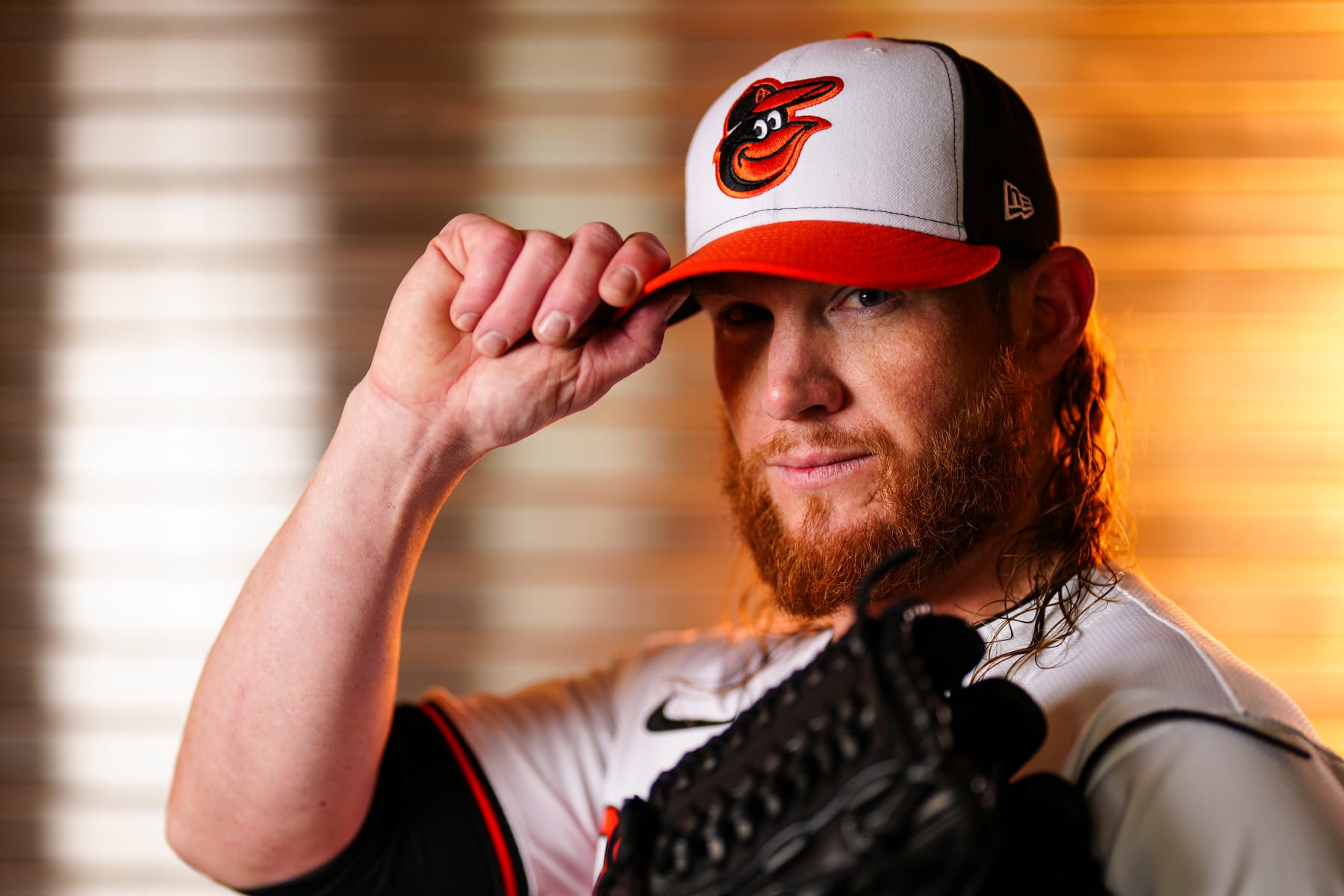SARASOTA, FL - FEBRUARY 21: Craig Kimbrel #46 of the Baltimore Orioles poses for a photo during the Baltimore Orioles Photo Day at Ed Smith Stadium on Wednesday, February 21, 2024 in Sarasota, Florida. (Photo by Daniel Shirey/MLB Photos via Getty Images)