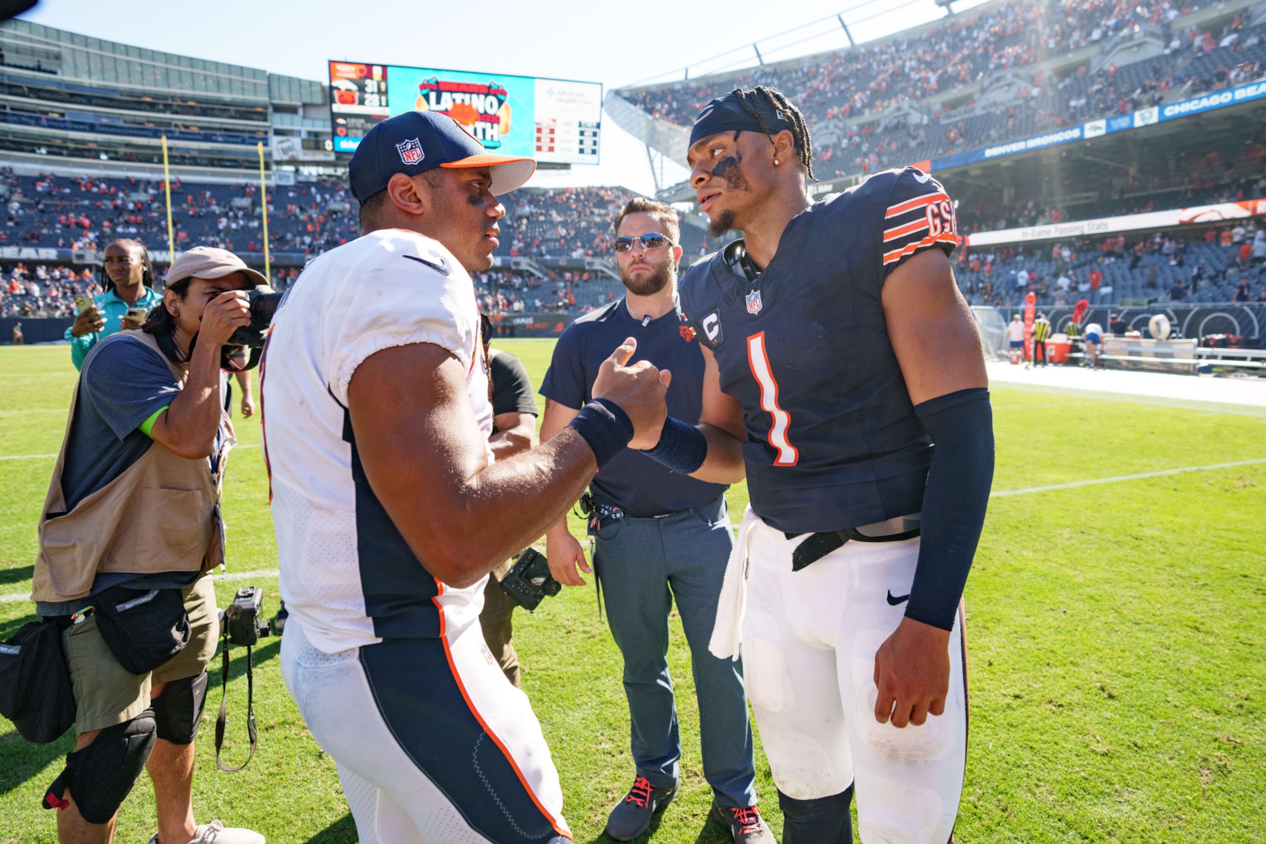 Russell Wilson and Justin Fields Russell Wilson and Justin Fields