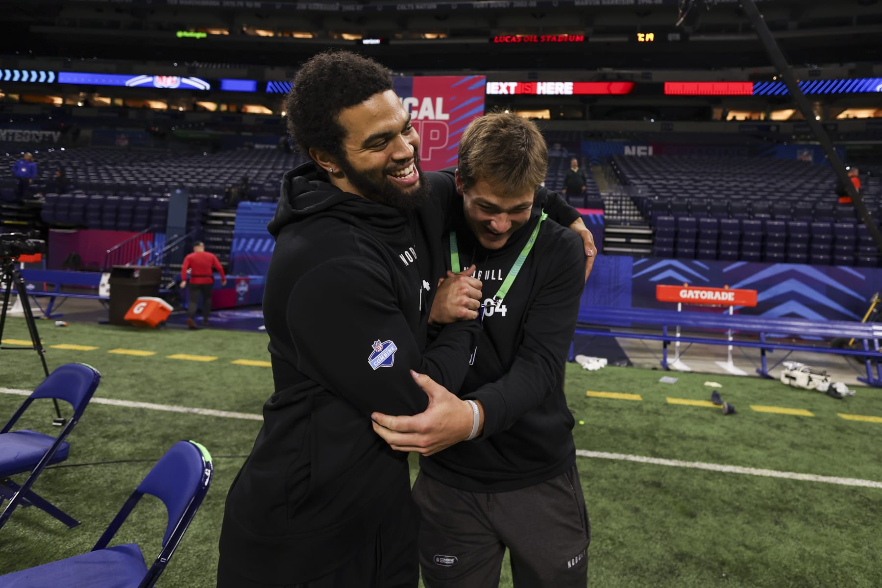 Caleb Williams and Drake Maye