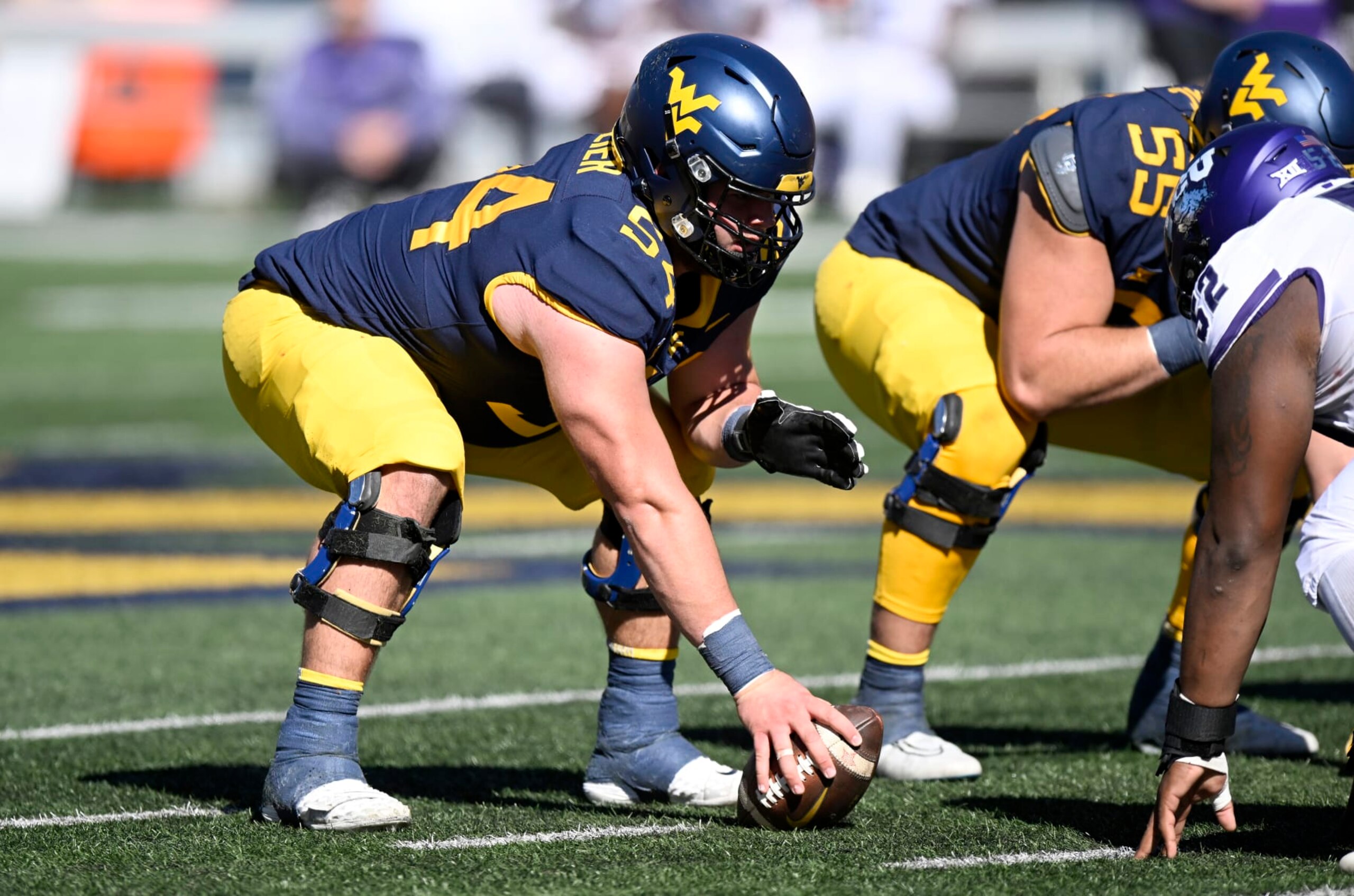 West Virginia center Zach Frazier