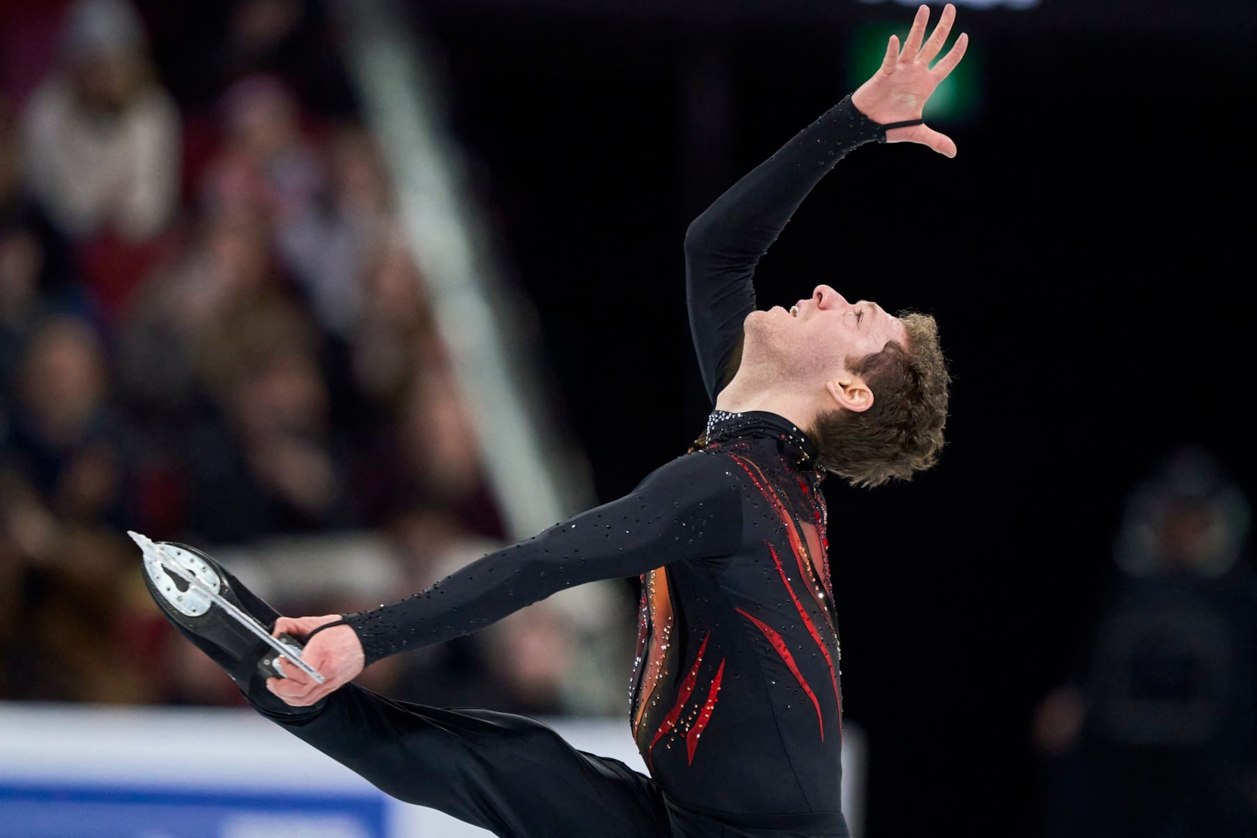 Jason Brown of the United States skates his short program in the men's competition during the International Skating Union (ISU) World Figure Skating Championships in Montreal, Canada, on March 21, 2024. (Photo by Geoff Robins / AFP) (Photo by GEOFF ROBINS/AFP via Getty Images) Jason Brown of the United States skates his short program in the men's competition during the International Skating Union (ISU) World Figure Skating Championships in Montreal, Canada, on March 21, 2024. (Photo by Geoff Robins / AFP) (Photo by GEOFF ROBINS/AFP via Getty Images)