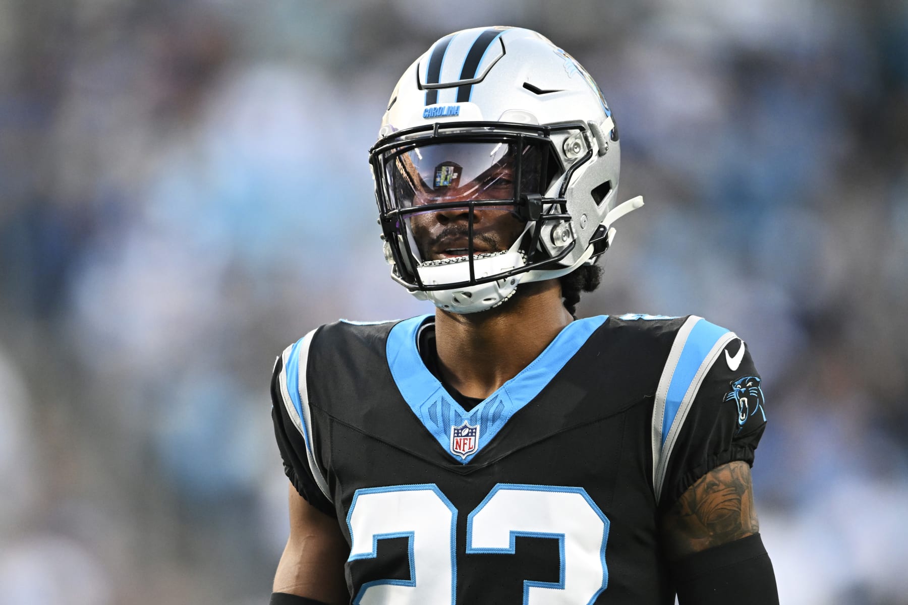 CHARLOTTE, NORTH CAROLINA - NOVEMBER 05: CJ Henderson #23 of the Carolina Panthers stand son the field against the Indianapolis Colts in the second quarter at Bank of America Stadium on November 05, 2023 in Charlotte, North Carolina. (Photo by Eakin Howard/Getty Images) CHARLOTTE, NORTH CAROLINA - NOVEMBER 05: CJ Henderson #23 of the Carolina Panthers stand son the field against the Indianapolis Colts in the second quarter at Bank of America Stadium on November 05, 2023 in Charlotte, North Carolina. (Photo by Eakin Howard/Getty Images)