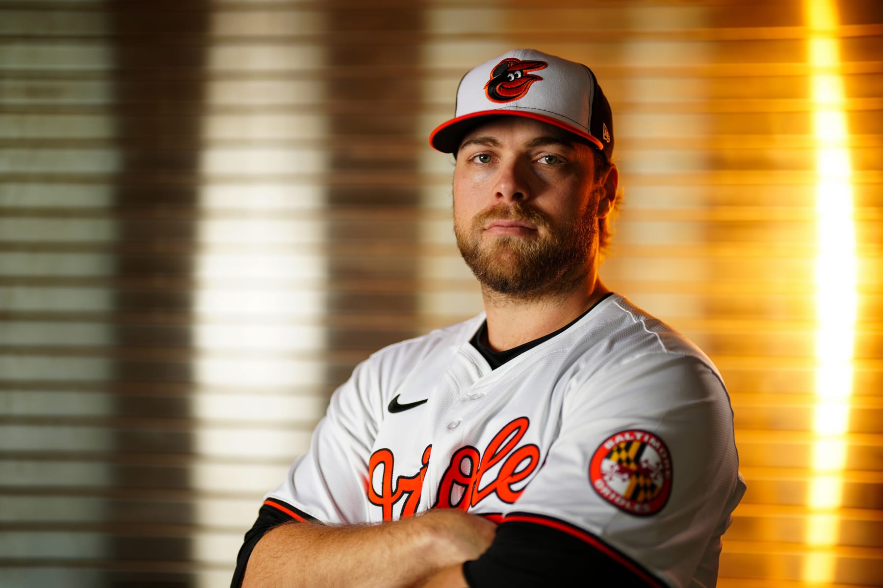 SARASOTA, FL - FEBRUARY 21: Corbin Burnes #39 of the Baltimore Orioles poses for a photo during the Baltimore Orioles Photo Day at Ed Smith Stadium on Wednesday, February 21, 2024 in Sarasota, Florida. (Photo by Daniel Shirey/MLB Photos via Getty Images)