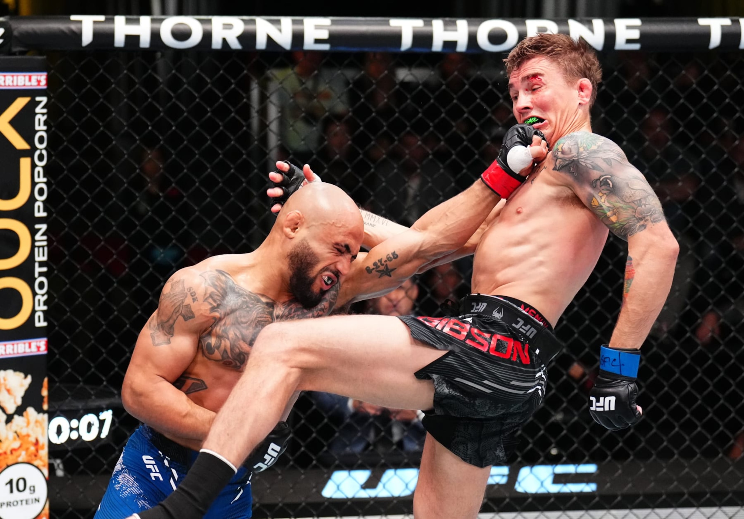 Miles Johns punches Cody Gibson