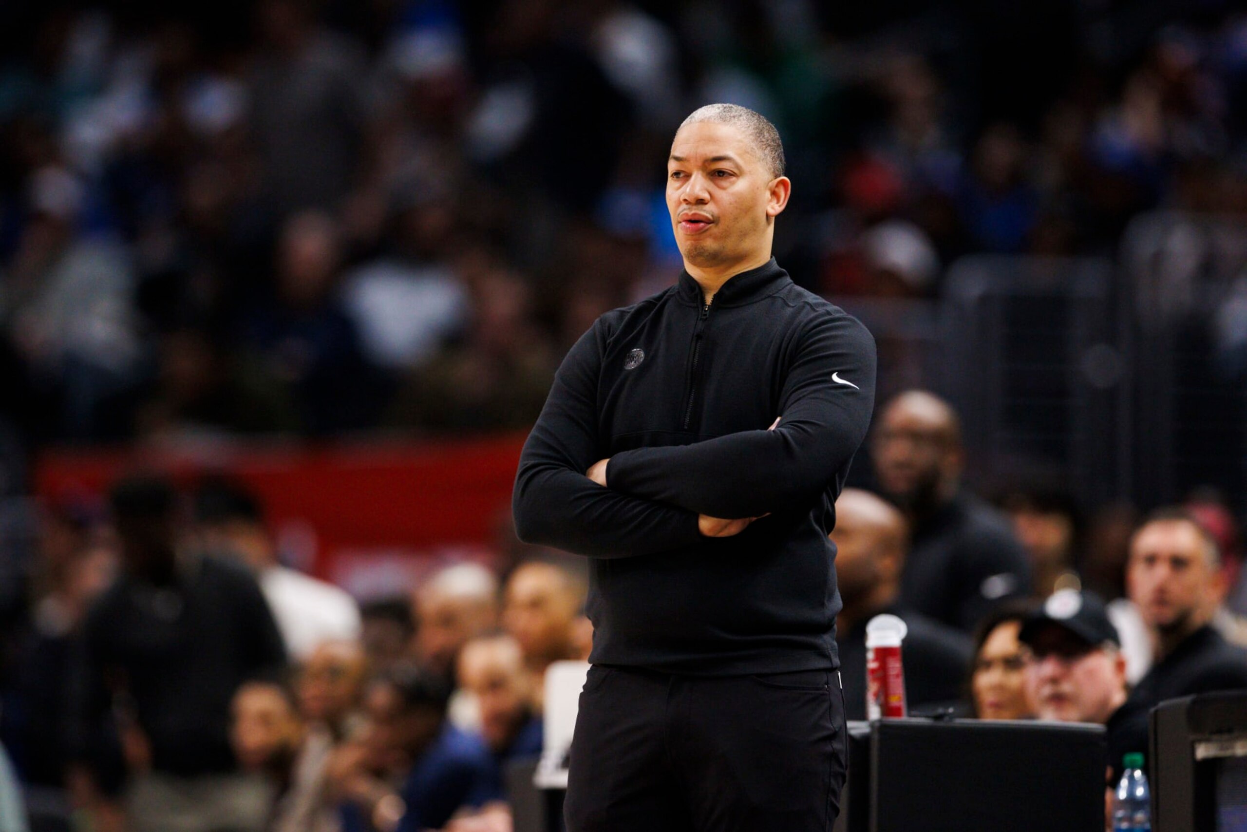 LOS ANGELES, CA - MARCH 24: LA Clippers head coach Tyronn Lue during an NBA basketball game game against the Philadelphia 76ers on March 24, 2024 at Crypto.com Arena in Los Angeles, CA. (Photo by Ric Tapia/Icon Sportswire via Getty Images) LOS ANGELES, CA - MARCH 24: LA Clippers head coach Tyronn Lue during an NBA basketball game game against the Philadelphia 76ers on March 24, 2024 at Crypto.com Arena in Los Angeles, CA. (Photo by Ric Tapia/Icon Sportswire via Getty Images)
