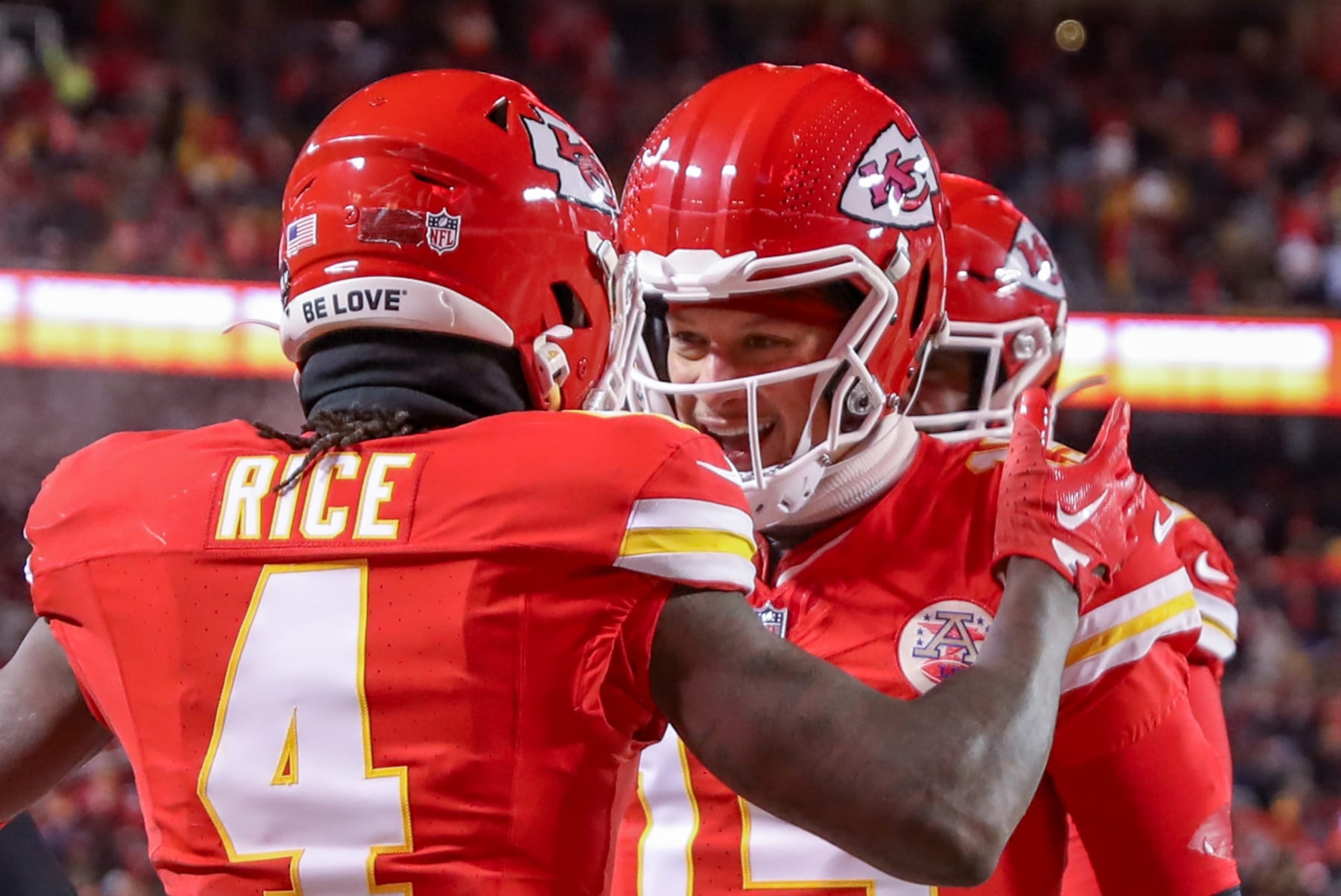 Rashee Rice and Patrick Mahomes of the Kansas City Chiefs. Rashee Rice and Patrick Mahomes of the Kansas City Chiefs.