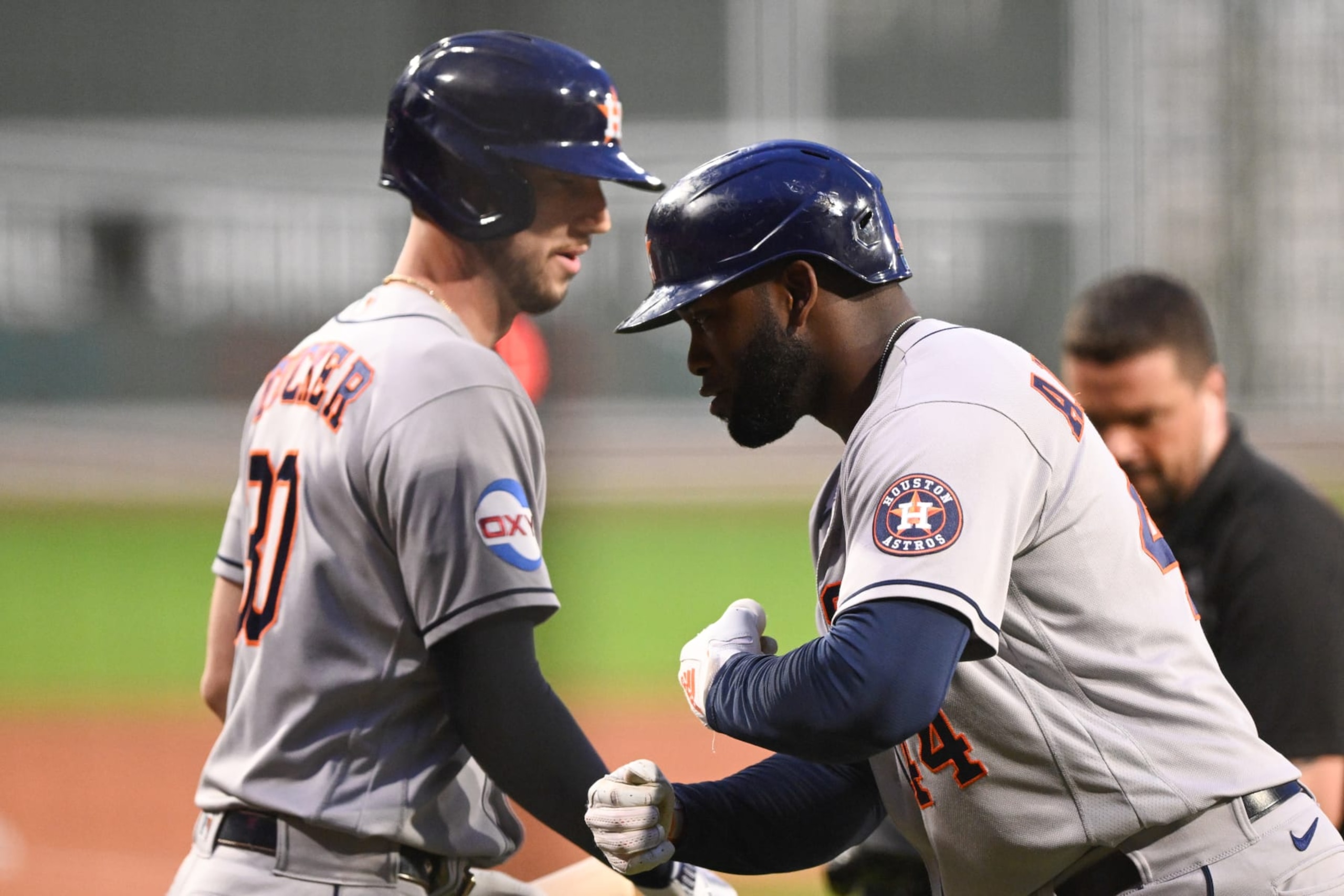 Kyle Tucker, left, and Yordan Alvarez
