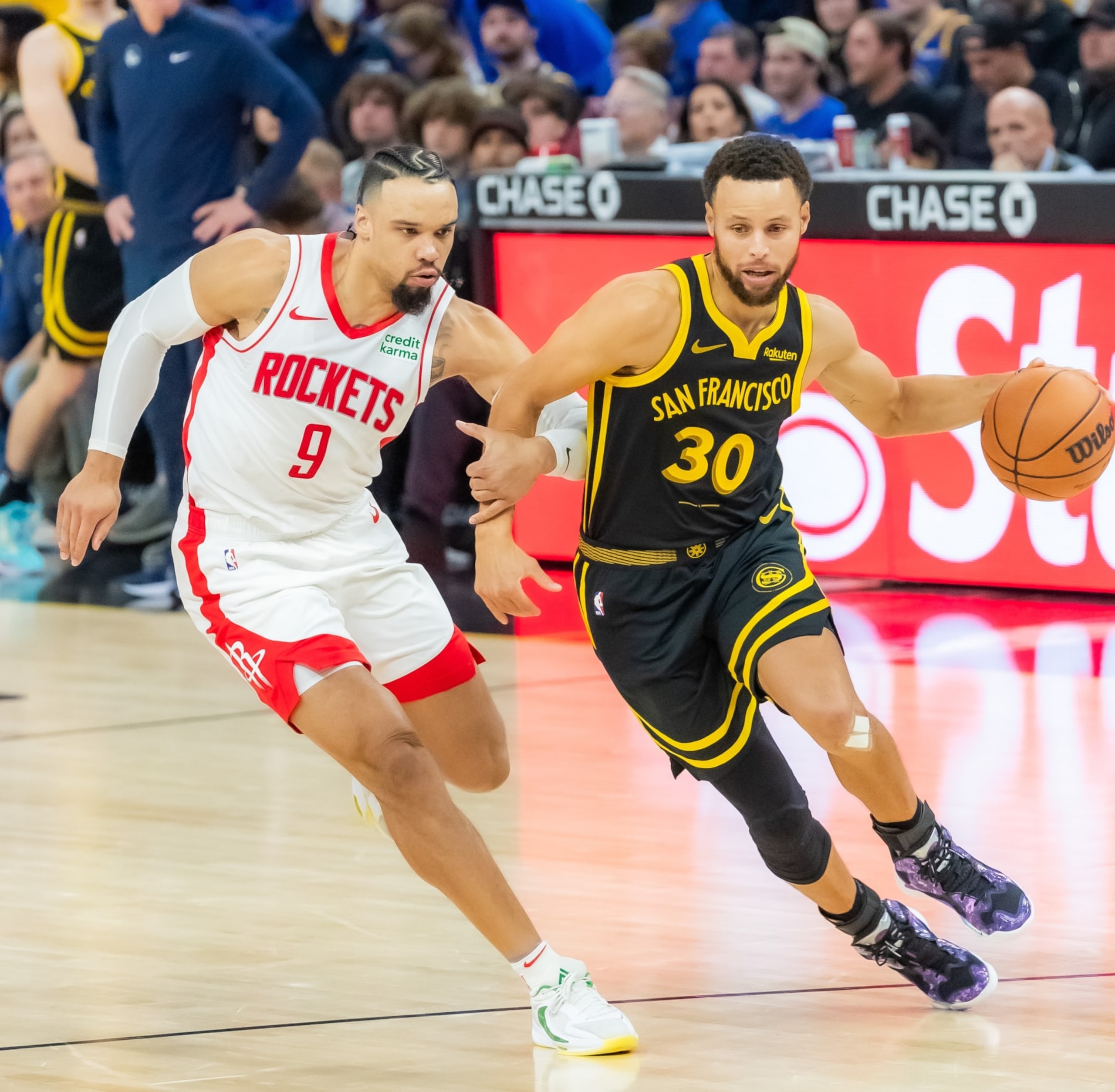Dillon Brooks and Stephen Curry