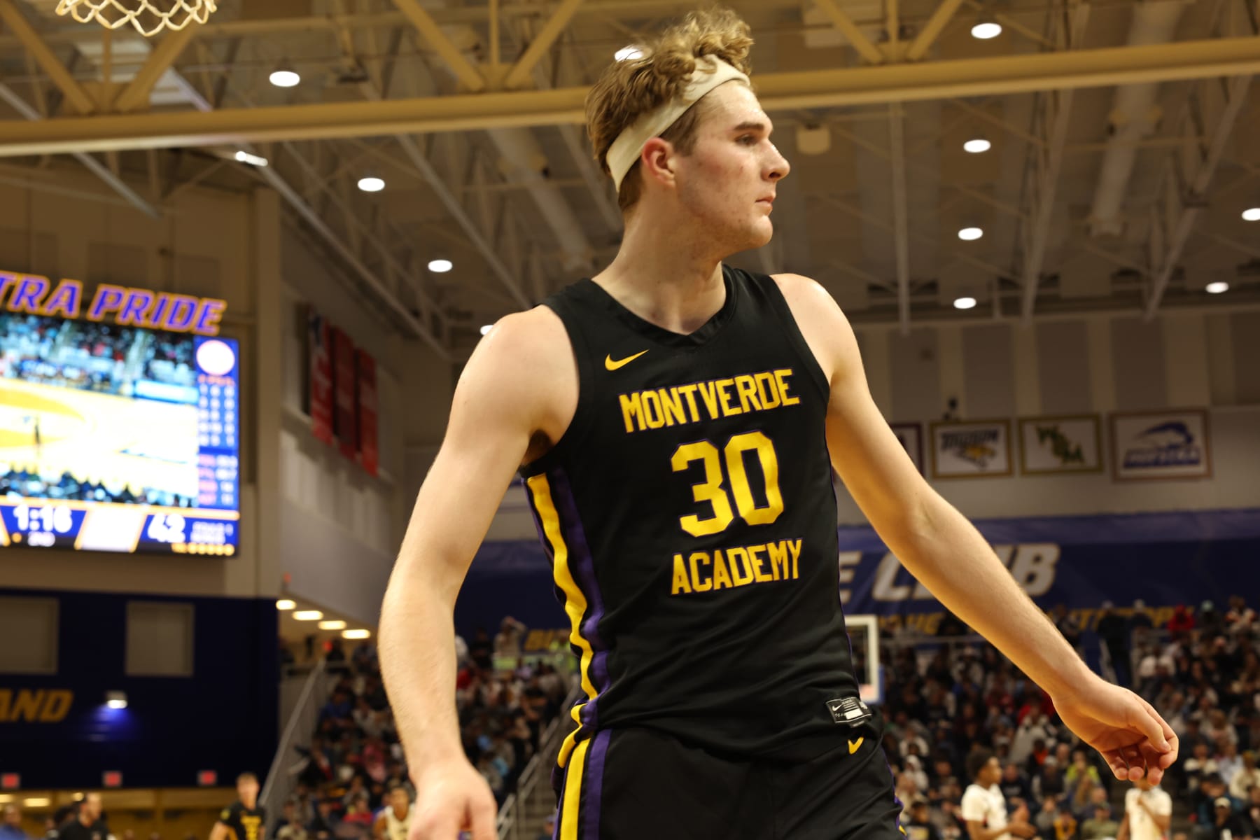 NEW YORK, NEW YORK - FEBRUARY 16: Liam McNeeley attends the Bob McKillop Invitational At Hofstra University on February 16, 2024 in New York City. (Photo by Johnny Nunez/WireImage)