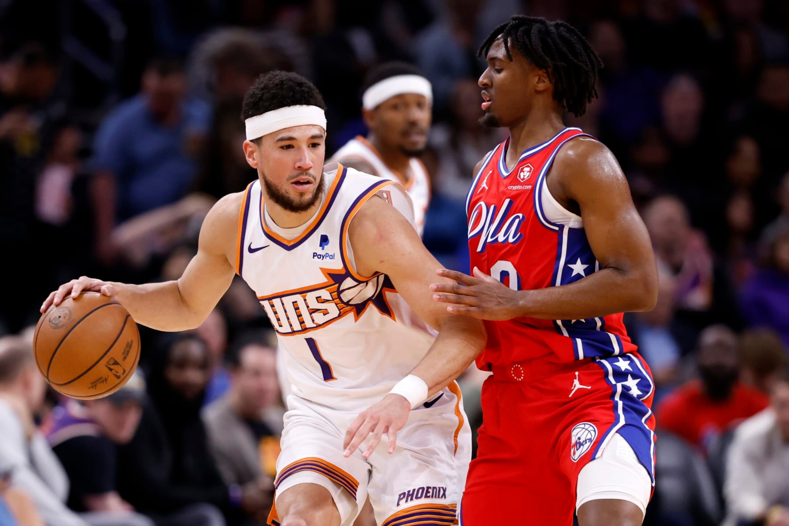 Devin Booker and Tyrese Maxey
