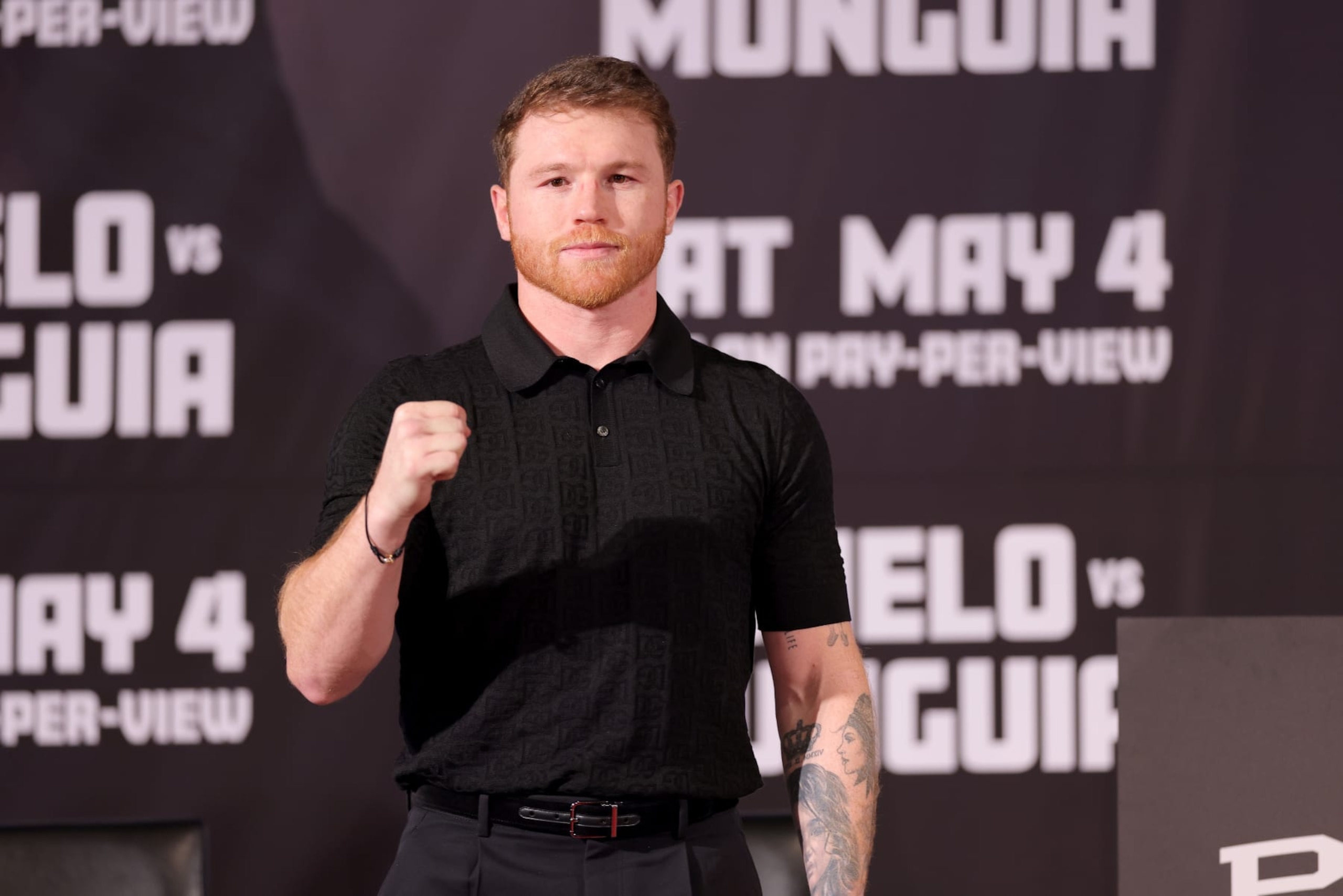 BEVERLY HILLS, CALIFORNIA - MARCH 19: Canelo Alvarez poses for a photo during a news conference to preview his super middleweight fight against Jaime Munguia at The Beverly Hills Hotel on March 19, 2024 in Beverly Hills, California. (Photo by Katelyn Mulcahy/Getty Images) BEVERLY HILLS, CALIFORNIA - MARCH 19: Canelo Alvarez poses for a photo during a news conference to preview his super middleweight fight against Jaime Munguia at The Beverly Hills Hotel on March 19, 2024 in Beverly Hills, California. (Photo by Katelyn Mulcahy/Getty Images)