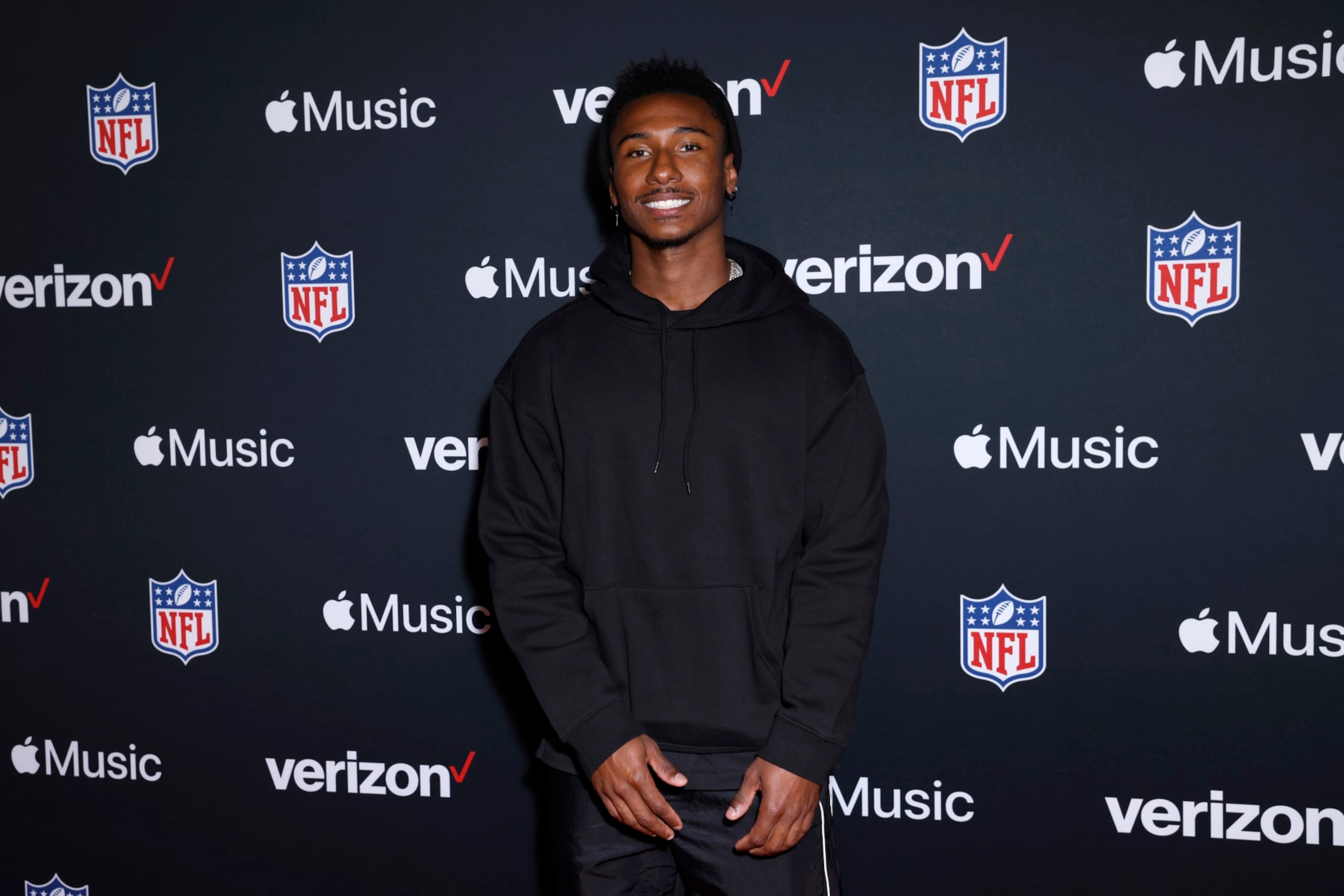 LAS VEGAS, NEVADA - FEBRUARY 10: Donald De La Haye "Deestroying" attends Verizon’s “Run the Playlist Live” at Super Bowl LVIII on February 10, 2024 in Las Vegas, Nevada. (Photo by Jeff Schear/Getty Images for Verizon)