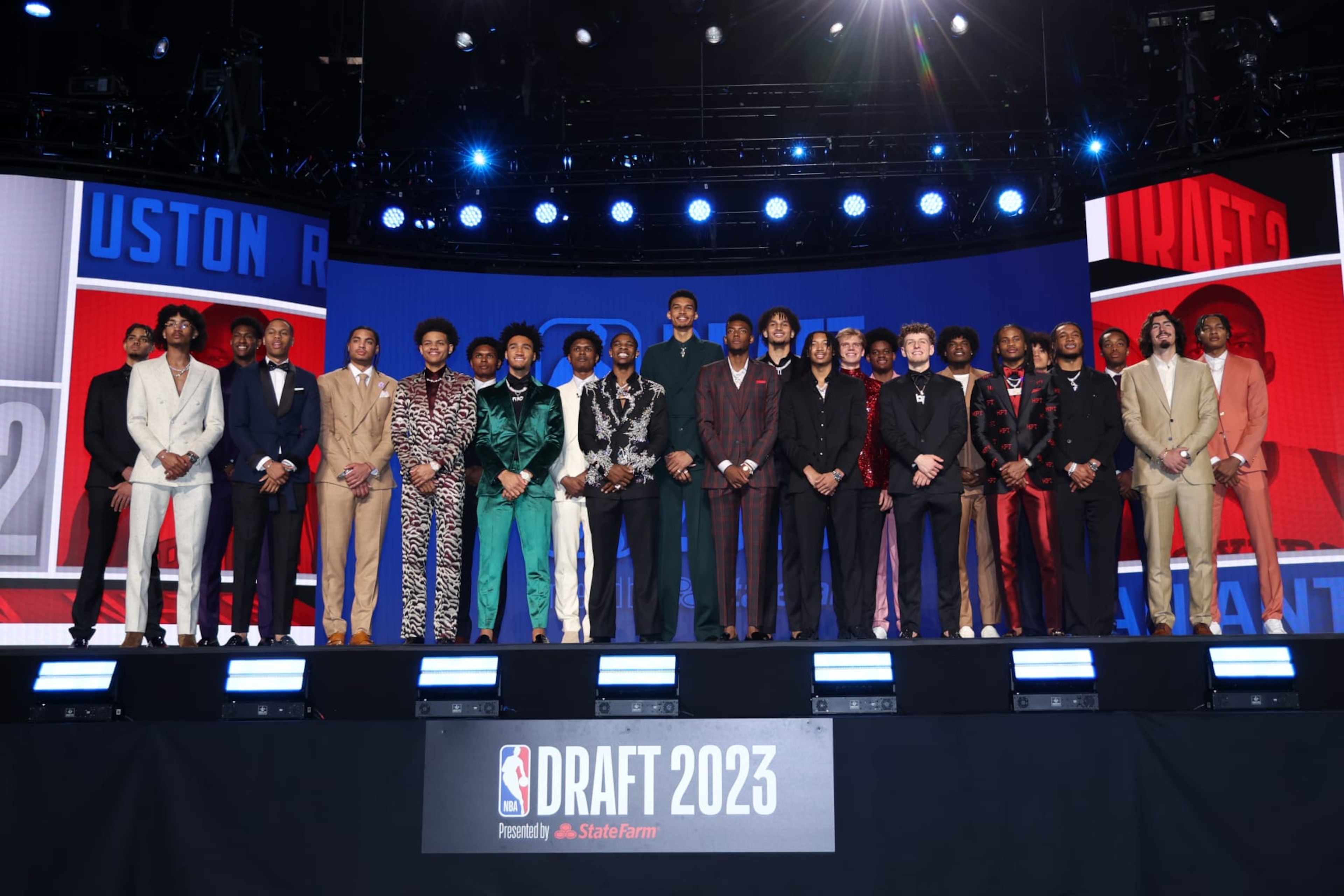 BROOKLYN, NY - JUNE 22: The draft prospects pose for a portrait during the 2023 NBA Draft on June 22, 2023 at Barclays Center in Brooklyn, New York. NOTE TO USER: User expressly acknowledges and agrees that, by downloading and or using this photograph, User is consenting to the terms and conditions of the Getty Images License Agreement. Mandatory Copyright Notice: Copyright 2023 NBAE (Photo by Jeff Haynes/NBAE via Getty Images)