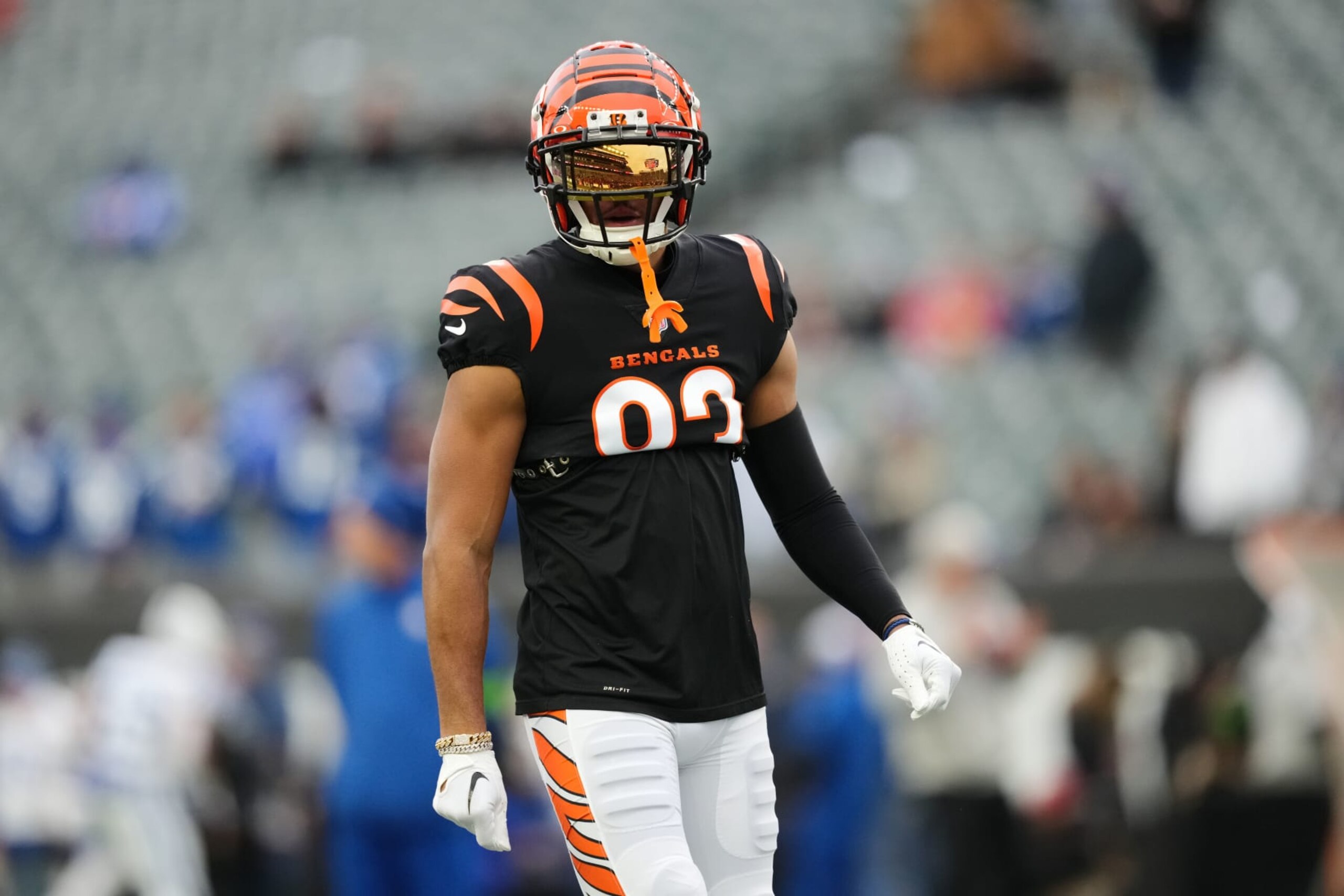 CINCINNATI, OHIO - DECEMBER 10: Tyler Boyd #83 of the Cincinnati Bengals warms up before the game against the Indianapolis Colts at Paycor Stadium on December 10, 2023 in Cincinnati, Ohio. (Photo by Dylan Buell/Getty Images) CINCINNATI, OHIO - DECEMBER 10: Tyler Boyd #83 of the Cincinnati Bengals warms up before the game against the Indianapolis Colts at Paycor Stadium on December 10, 2023 in Cincinnati, Ohio. (Photo by Dylan Buell/Getty Images)