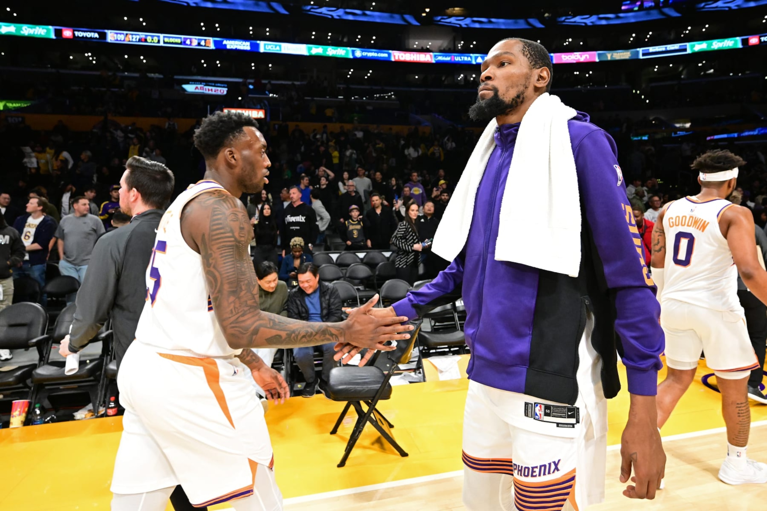 Nassir Little and Kevin Durant
