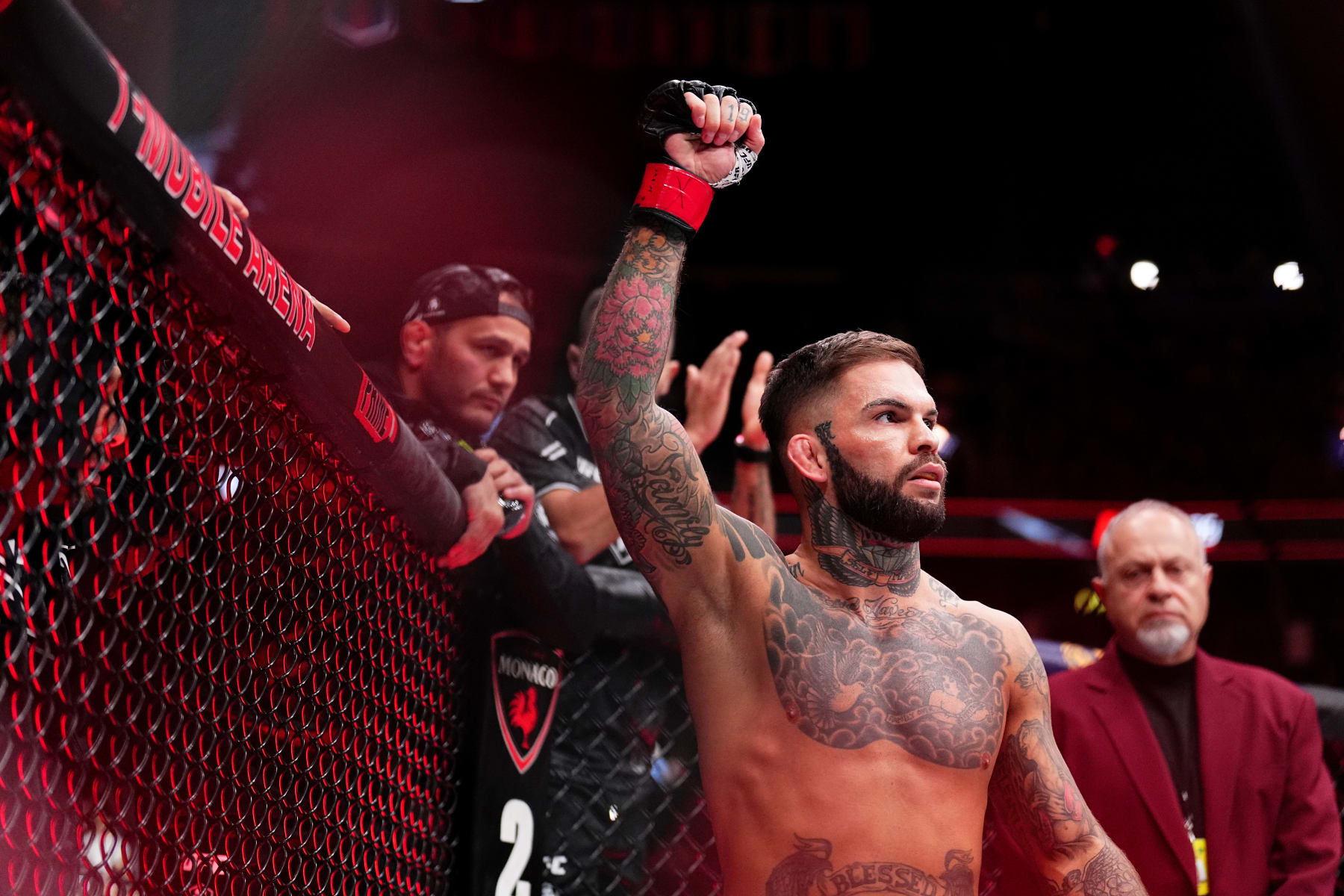 Cody Garbrandt enters the Octagon to fight Brian Kelleher at UFC 296.