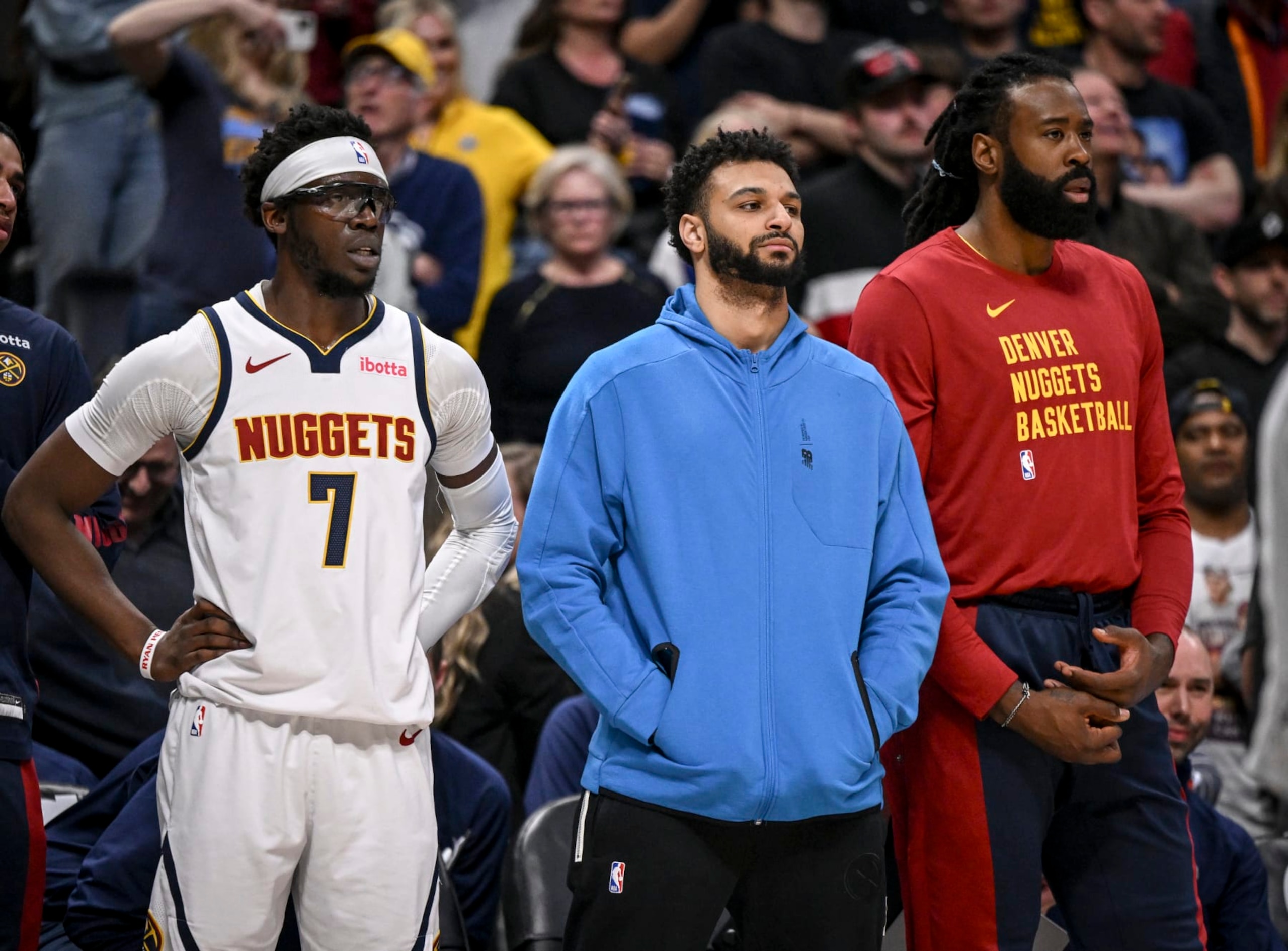 Reggie Jackson, Jamal Murray and DeAndre Jordan