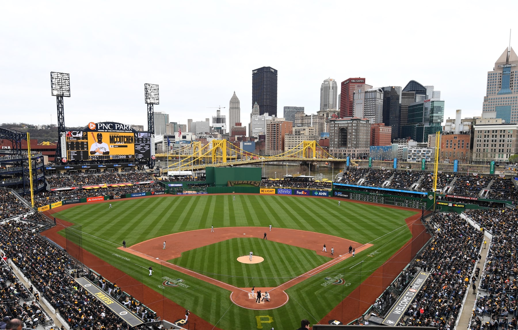PITTSBURGH, PA - APRIL 07: A general view of PNC Park during the game between the Chicago White Sox and the Pittsburgh Pirates at PNC Park on Friday, April 7, 2023 in Pittsburgh, Pennsylvania. (Photo by Joe Sargent/MLB Photos via Getty Images)
