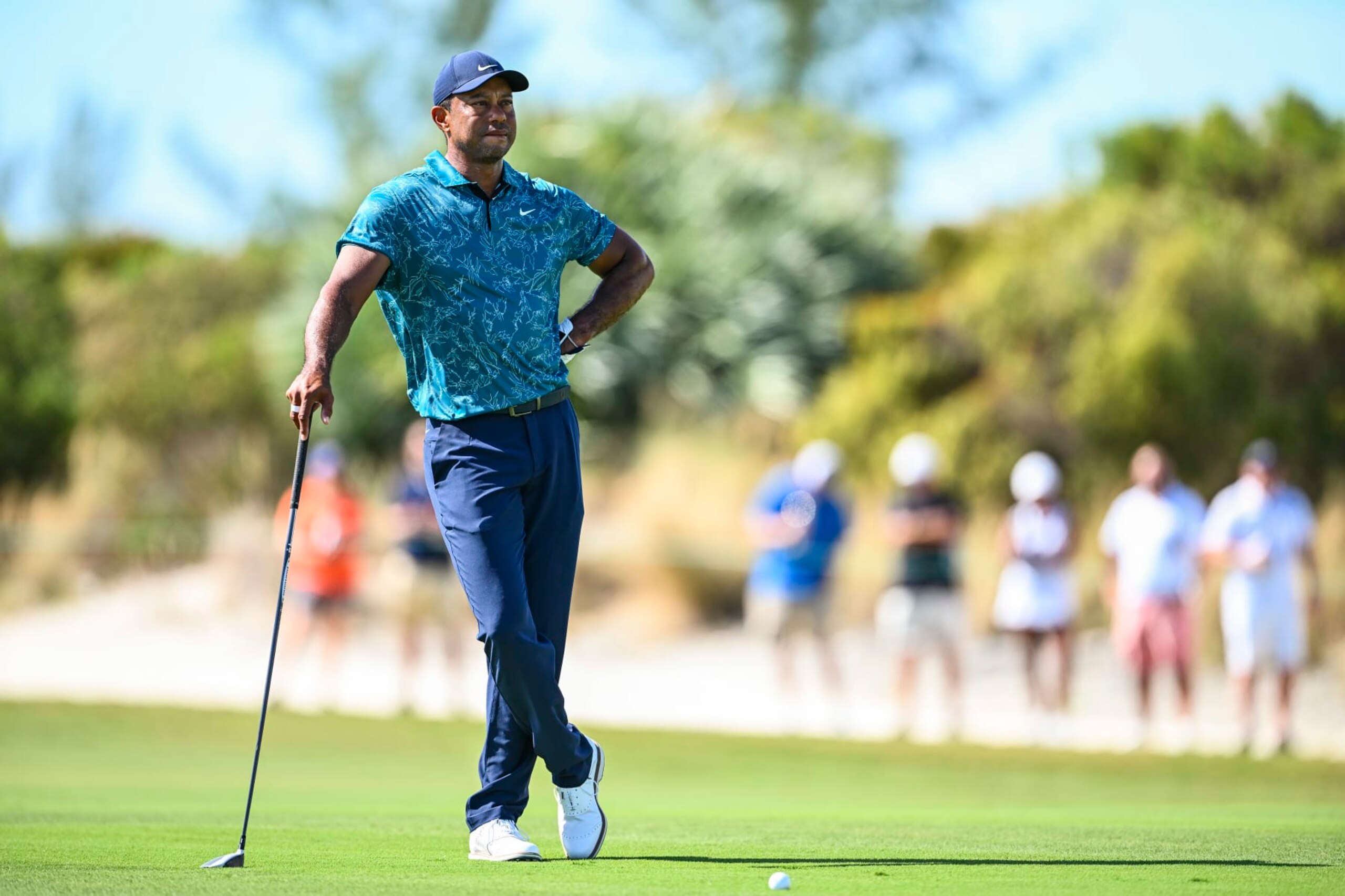 NASSAU, BAHAMAS - DECEMBER 01: Tiger Woods waits to play a fairway wood on the sixth hole fairway during the second round of the Hero World Challenge at Albany Golf Course on December 1, 2023 in Nassau, New Providence, Bahamas. (Photo by Tracy Wilcox/PGA TOUR via Getty Images) NASSAU, BAHAMAS - DECEMBER 01: Tiger Woods waits to play a fairway wood on the sixth hole fairway during the second round of the Hero World Challenge at Albany Golf Course on December 1, 2023 in Nassau, New Providence, Bahamas. (Photo by Tracy Wilcox/PGA TOUR via Getty Images)
