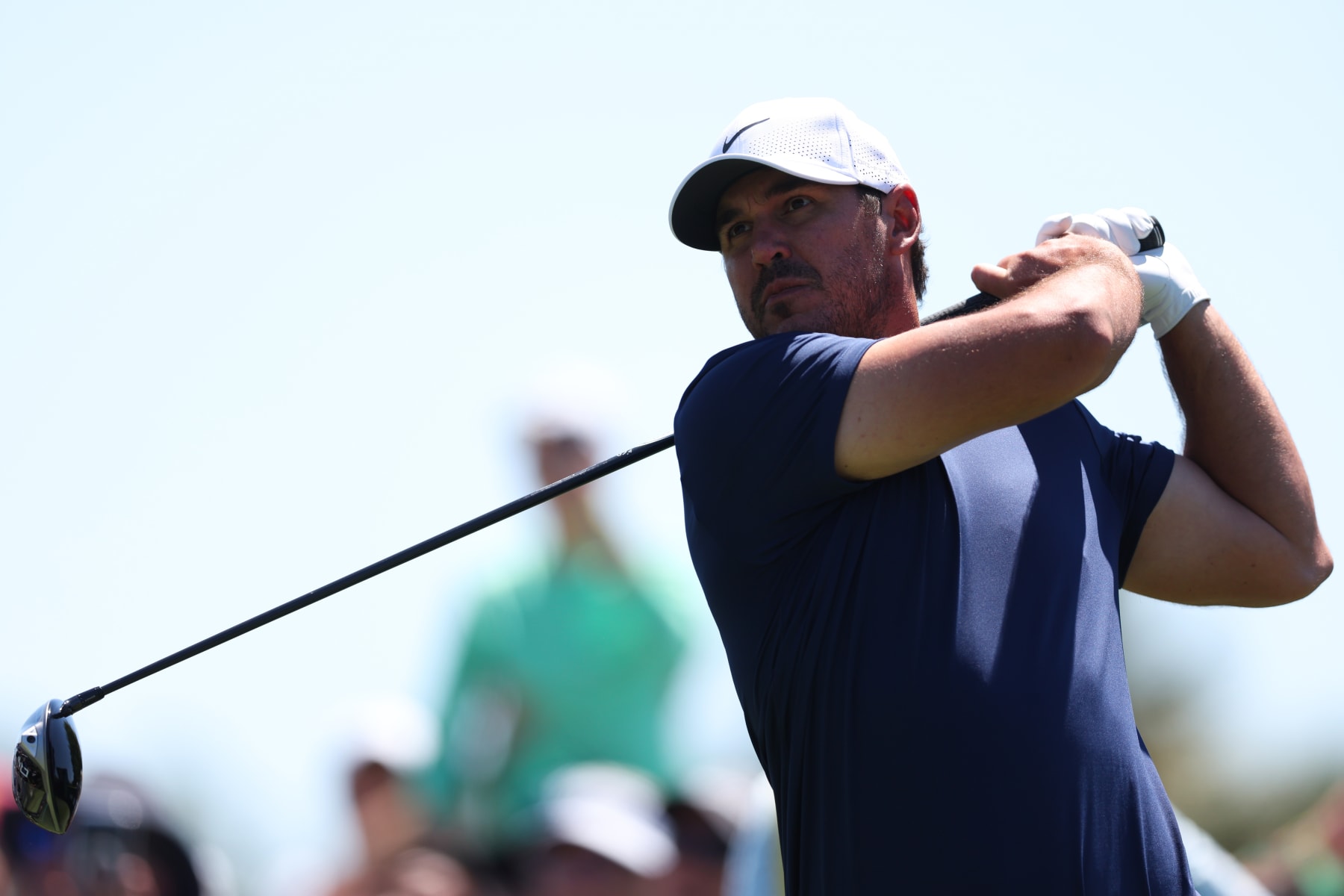 DORAL, FLORIDA - APRIL 05: Captain Brooks Koepka of Smash GC hits his shot off of the fifth tee during day one of the LIV Golf Invitational - Miami at Trump National Doral Miami on April 05, 2024 in Doral, Florida. (Photo by Megan Briggs/Getty Images)