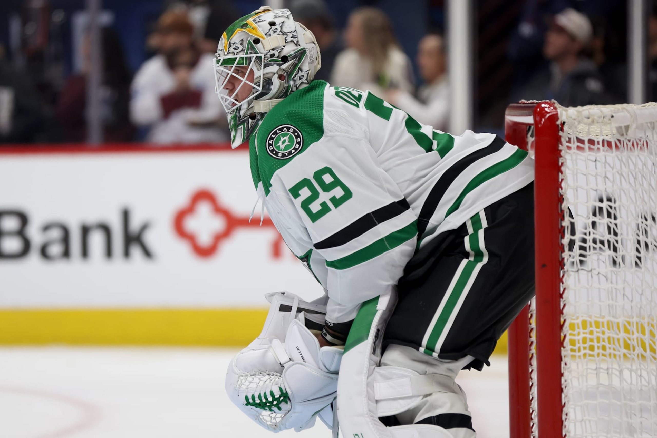 Jake Oettinger of the Dallas Stars Jake Oettinger of the Dallas Stars