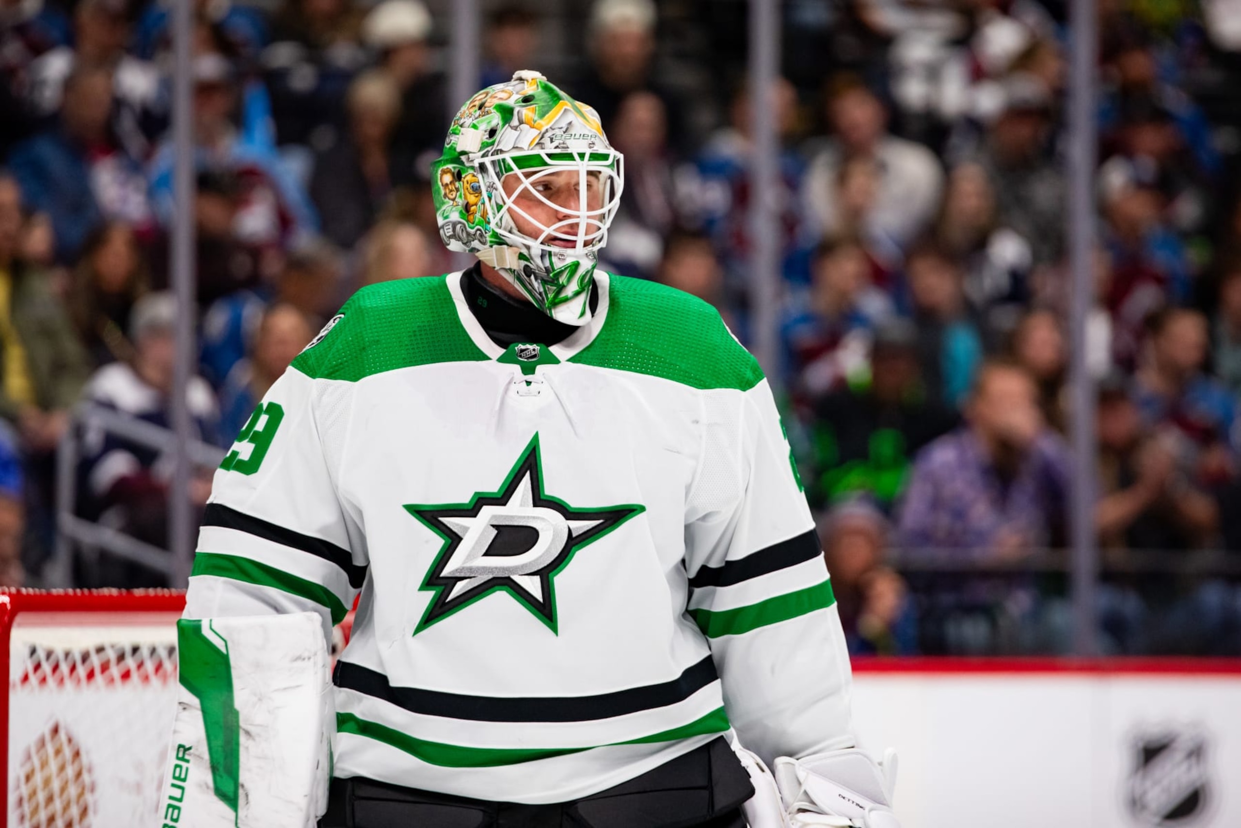 Jake Oettinger of the Dallas Stars Jake Oettinger of the Dallas Stars