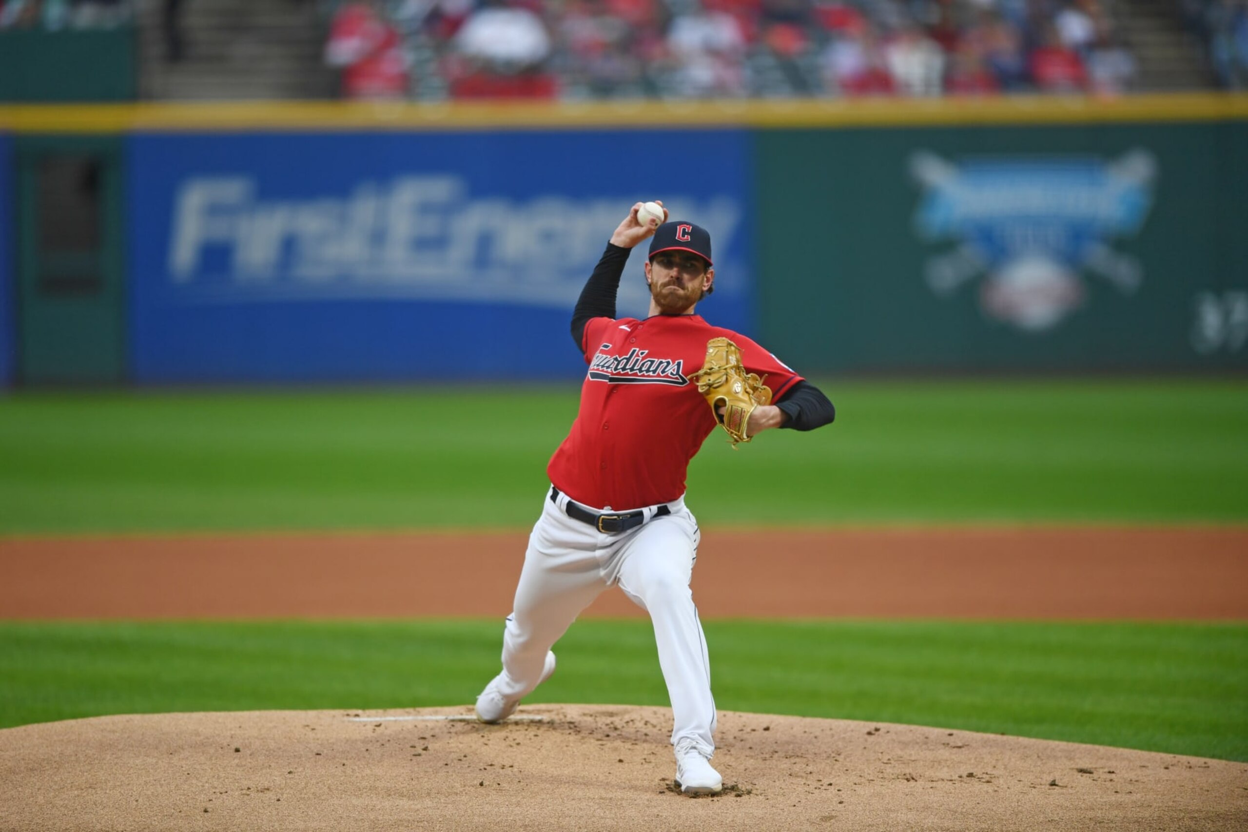 CLEVELAND, OHIO - SEPTEMBER 27, 2023: Shane Bieber #57 of the Cleveland Guardians throws a pitch during the first inning against the Cincinnati Reds at Progressive Field on September 27, 2023 in Cleveland, Ohio. (Photo by George Kubas/Diamond Images via Getty Images) CLEVELAND, OHIO - SEPTEMBER 27, 2023: Shane Bieber #57 of the Cleveland Guardians throws a pitch during the first inning against the Cincinnati Reds at Progressive Field on September 27, 2023 in Cleveland, Ohio. (Photo by George Kubas/Diamond Images via Getty Images)
