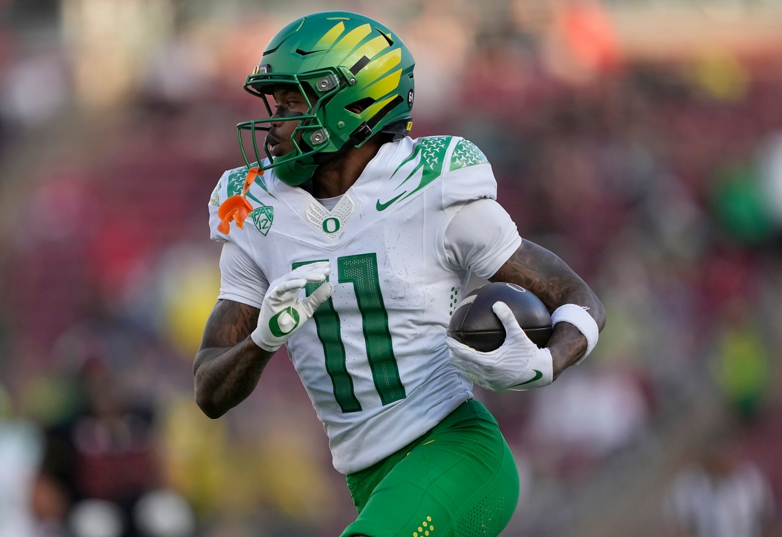 Oregon wide receiver Troy Franklin Oregon wide receiver Troy Franklin