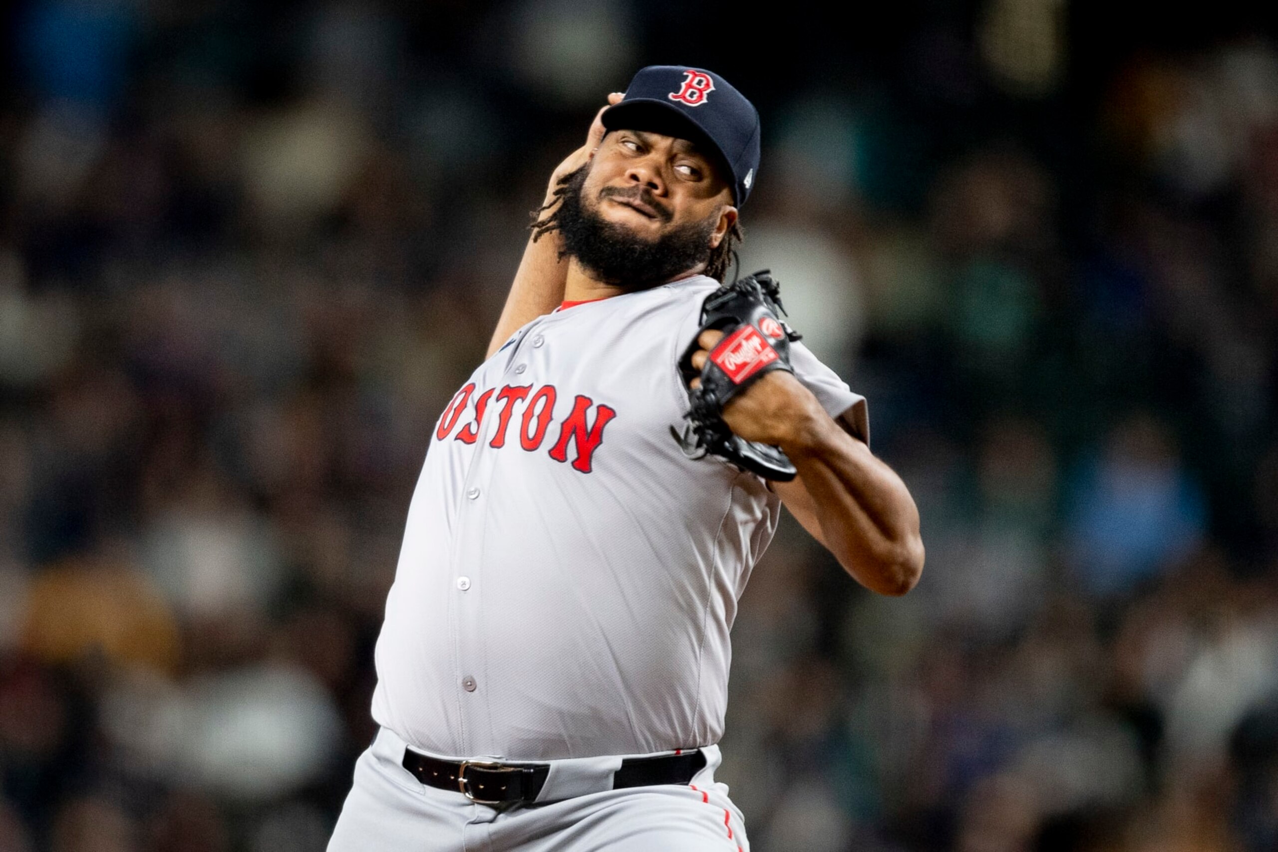 SEATTLE, WASHINGTON - MARCH 28: Kenley Jansen #74 of the Boston Red Sox pitches during the ninth inning of the 2024 Opening Day game against the Seattle Mariners at T-Mobile Park on March 28, 2024 in Seattle, Washington. (Photo by Maddie Malhotra/Boston Red Sox/Getty Images) SEATTLE, WASHINGTON - MARCH 28: Kenley Jansen #74 of the Boston Red Sox pitches during the ninth inning of the 2024 Opening Day game against the Seattle Mariners at T-Mobile Park on March 28, 2024 in Seattle, Washington. (Photo by Maddie Malhotra/Boston Red Sox/Getty Images)