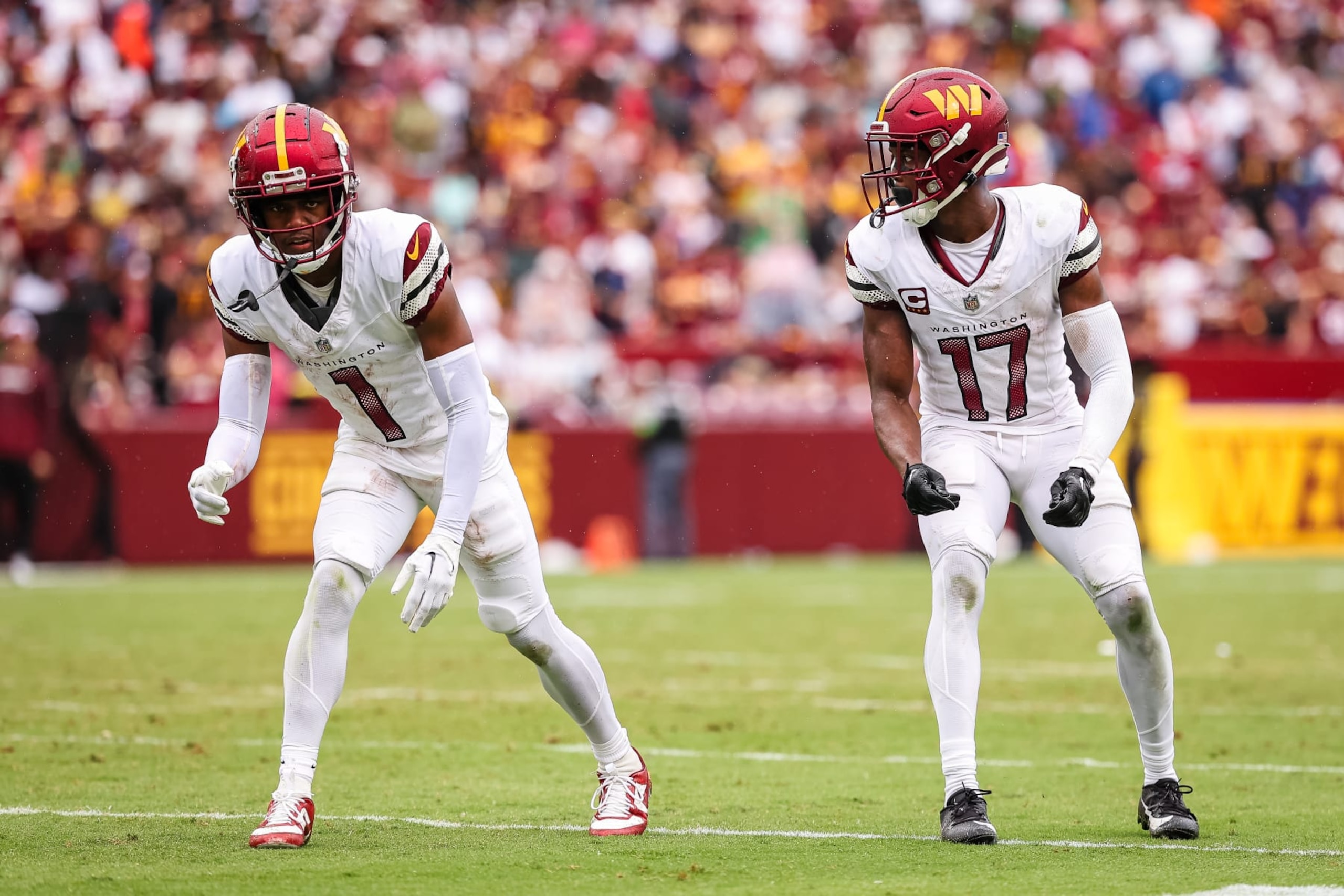 Commanders wide receivers Jahan Dotson (left) and Terry McLaurin (right) Commanders wide receivers Jahan Dotson (left) and Terry McLaurin (right)