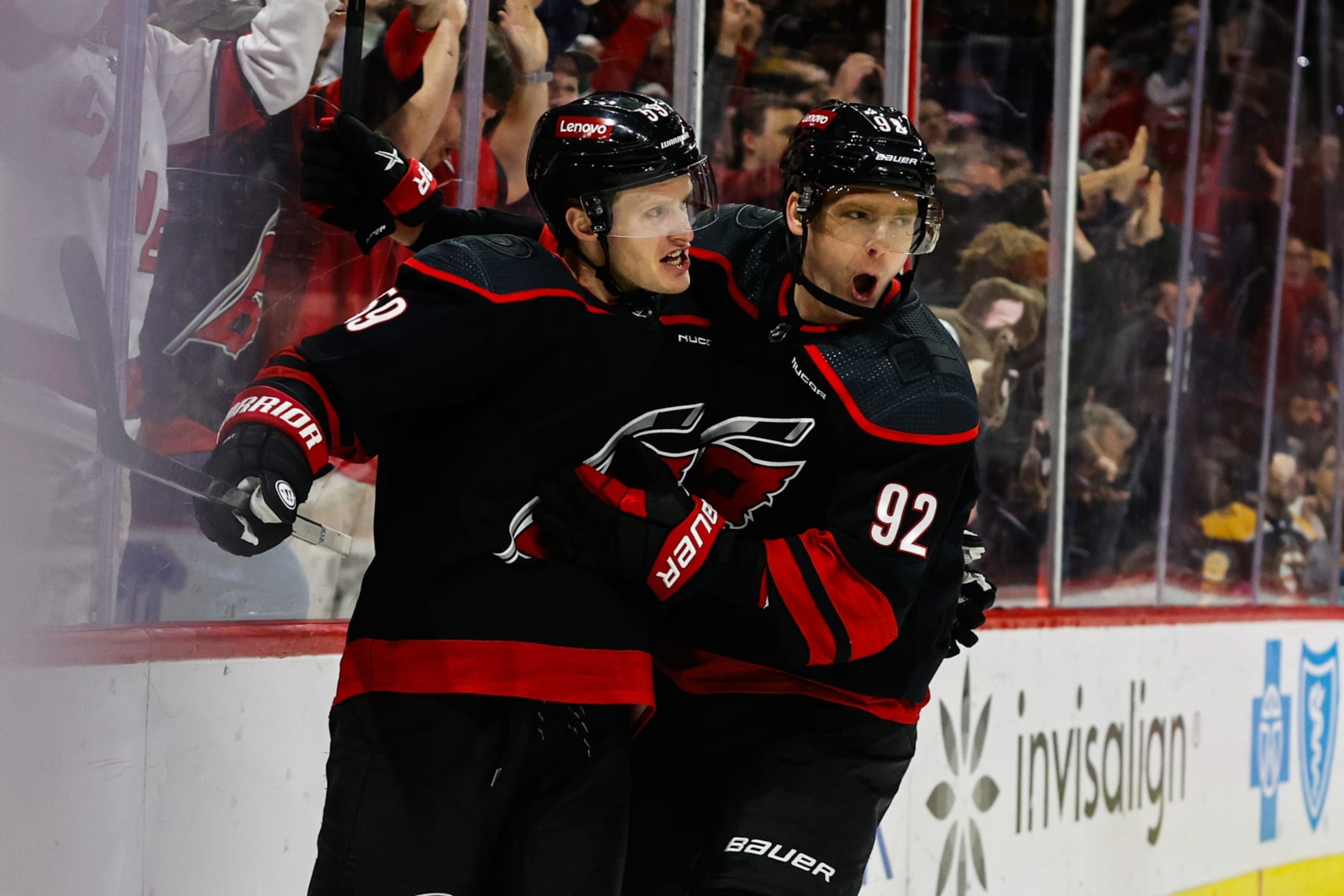 Jake Guentzel and Evgeny Kuznetsov Jake Guentzel and Evgeny Kuznetsov