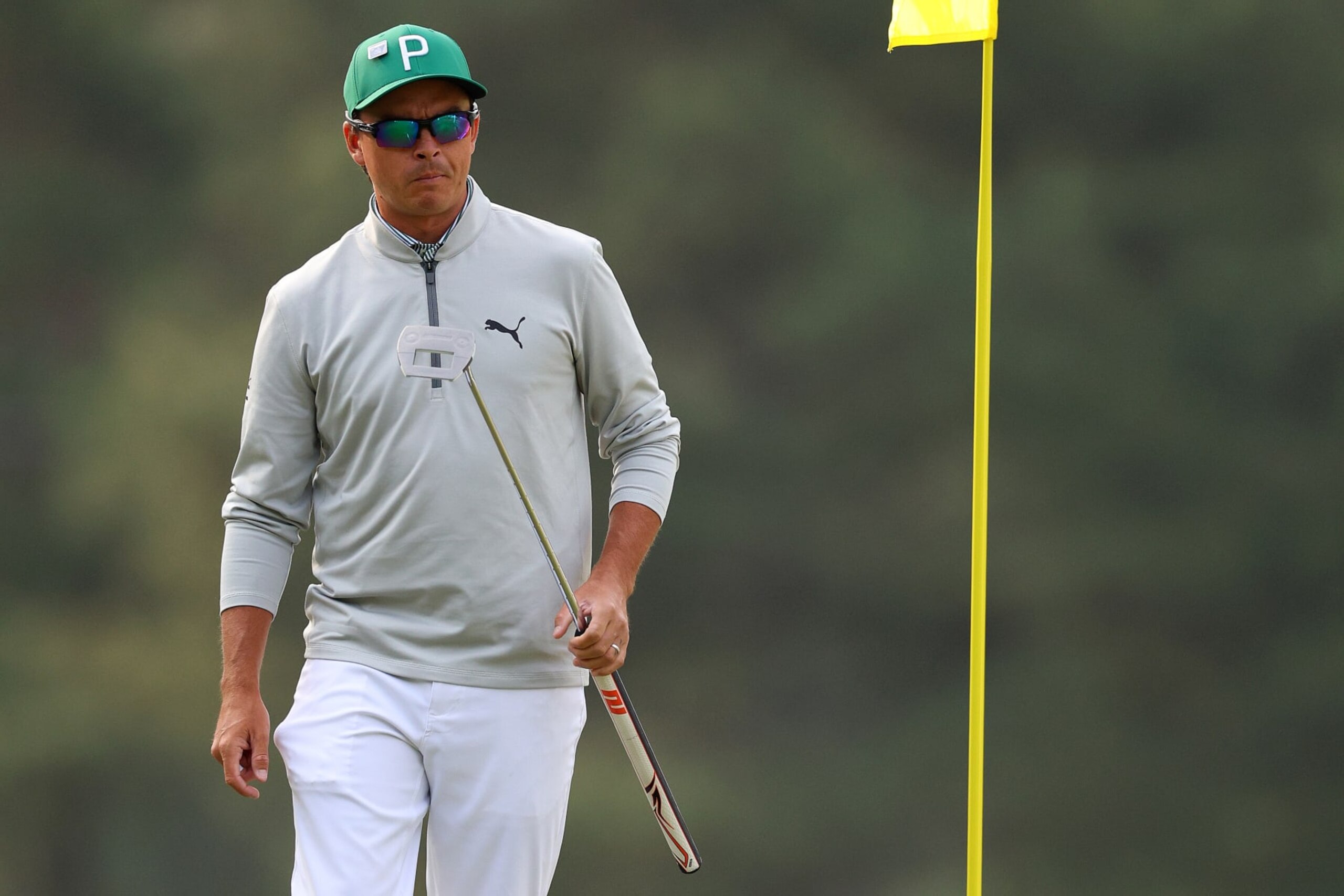 AUGUSTA, GEORGIA - APRIL 10: Rickie Fowler of the United States walks on the third green during a practice round prior to the 2024 Masters Tournament at Augusta National Golf Club on April 10, 2024 in Augusta, Georgia. (Photo by Andrew Redington/Getty Images)
