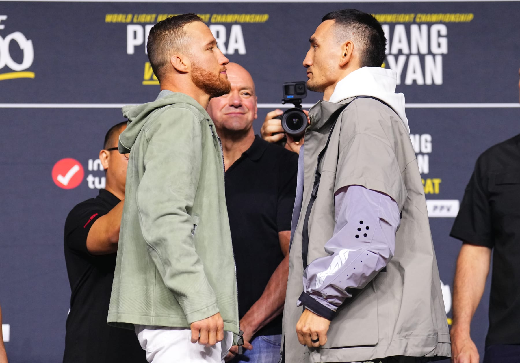 Justin Gaethje squares off against Max Holloway