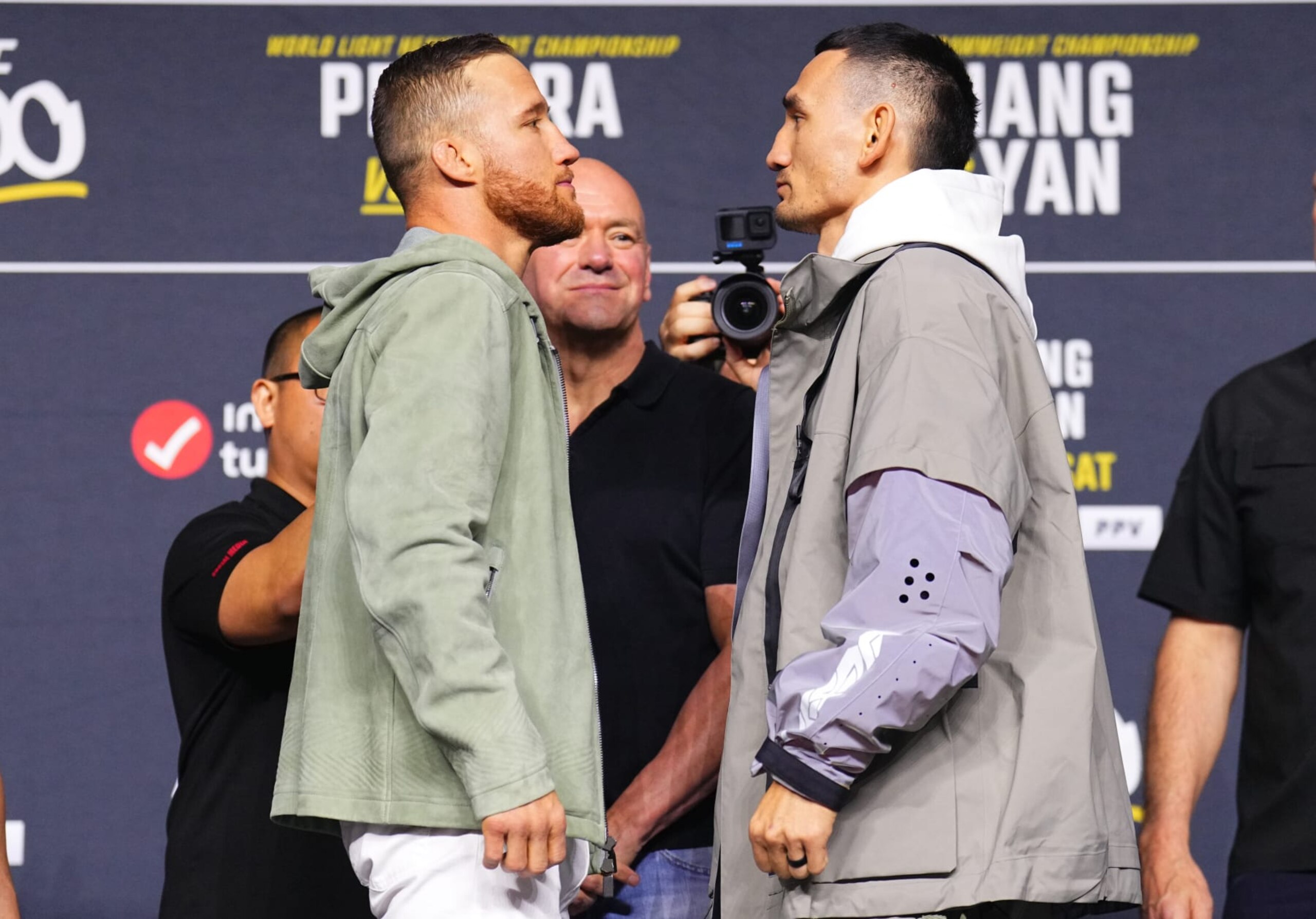 Justin Gaethje squares off against Max Holloway
