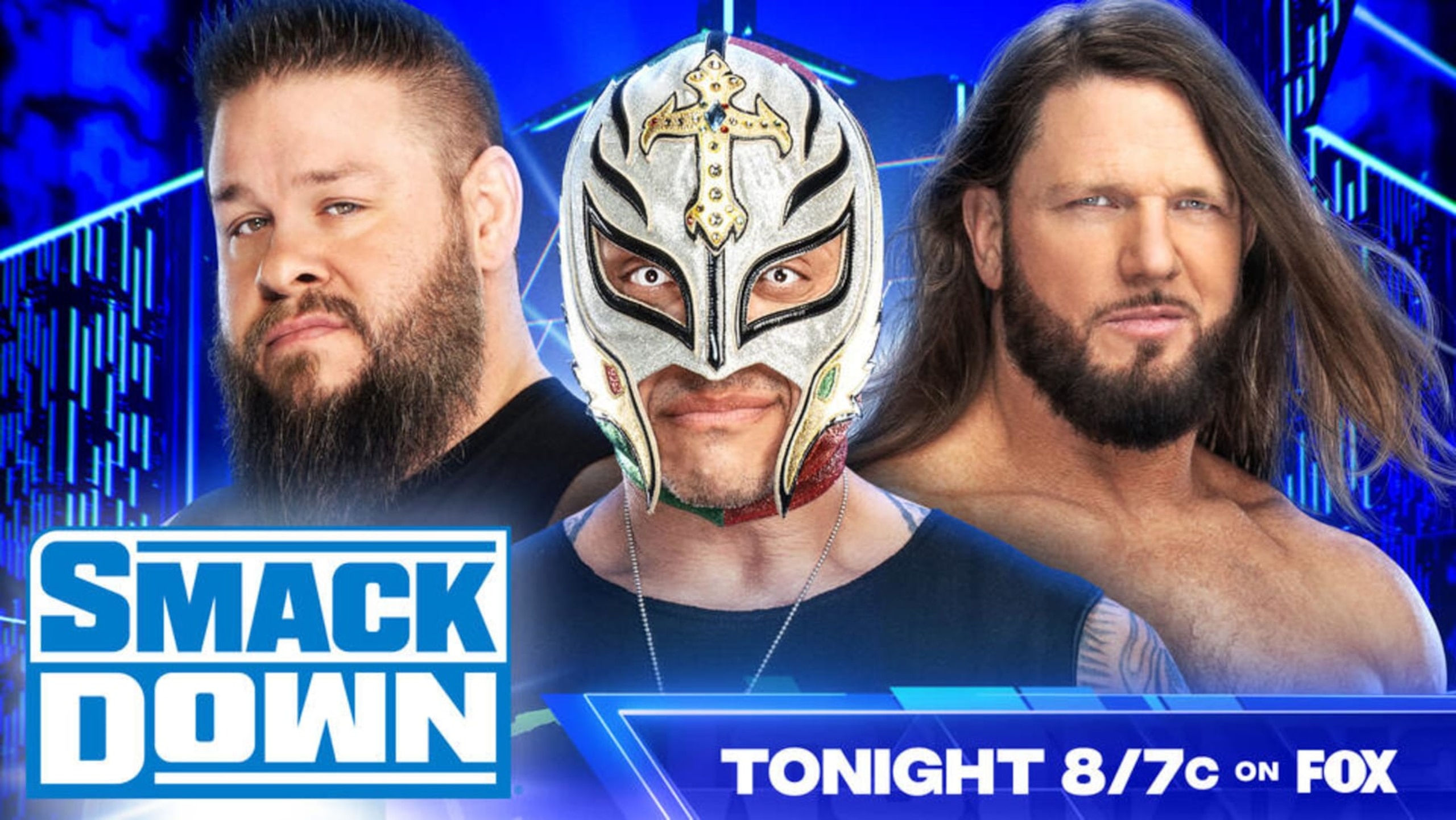 Kevin Owens, Rey Mysterio and AJ Styles.