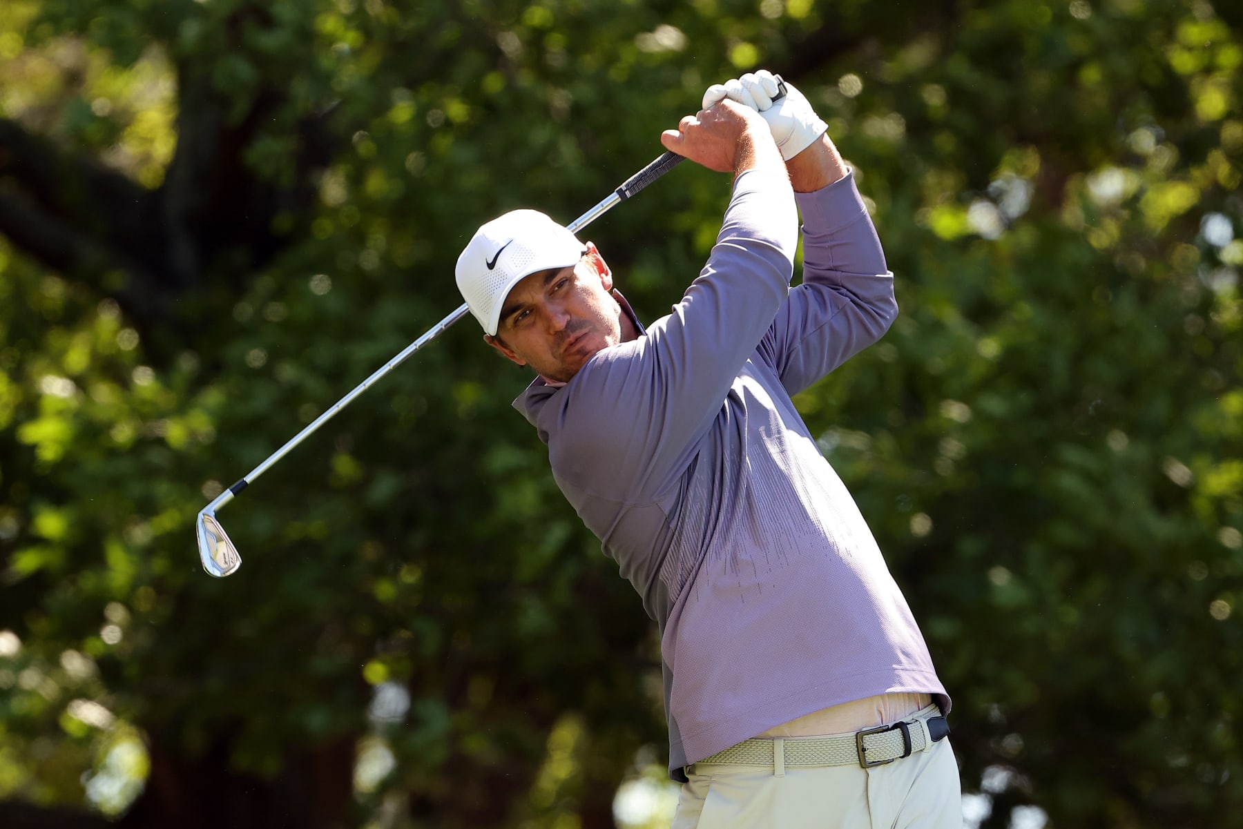 AUGUSTA, GEORGIA - APRIL 12: Brooks Koepka of the United States plays his shot from the fourth tee during the second round of the 2024 Masters Tournament at Augusta National Golf Club on April 12, 2024 in Augusta, Georgia. (Photo by Jamie Squire/Getty Images) (Photo by Jamie Squire/Getty Images)