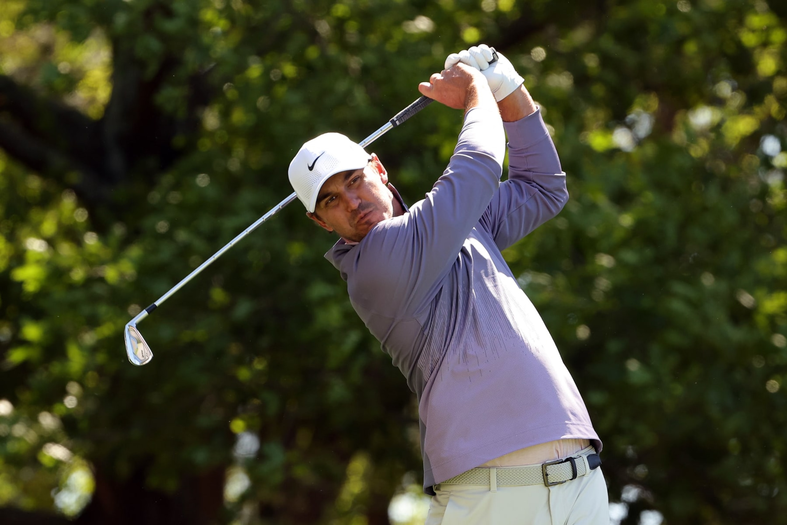 AUGUSTA, GEORGIA - APRIL 12: Brooks Koepka of the United States plays his shot from the fourth tee during the second round of the 2024 Masters Tournament at Augusta National Golf Club on April 12, 2024 in Augusta, Georgia. (Photo by Jamie Squire/Getty Images) (Photo by Jamie Squire/Getty Images)