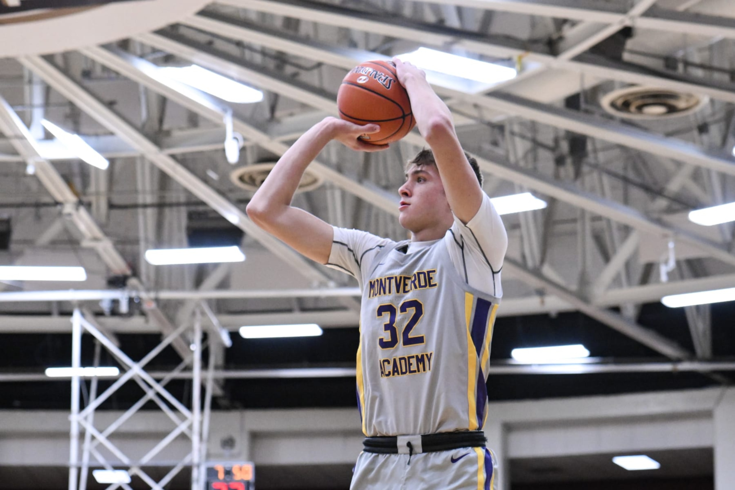 SPRINGFIELD, MA - JANUARY 14: Cooper Flagg of Montverde Academy (32) shoots the ball during the first half of the Spalding Hoophall Classic high school basketball game between Montverde Academy and Prolific Prep on January 14, 2024 at Blake Arena in Springfield, MA (Photo by John Jones/Icon Sportswire via Getty Images) SPRINGFIELD, MA - JANUARY 14: Cooper Flagg of Montverde Academy (32) shoots the ball during the first half of the Spalding Hoophall Classic high school basketball game between Montverde Academy and Prolific Prep on January 14, 2024 at Blake Arena in Springfield, MA (Photo by John Jones/Icon Sportswire via Getty Images)