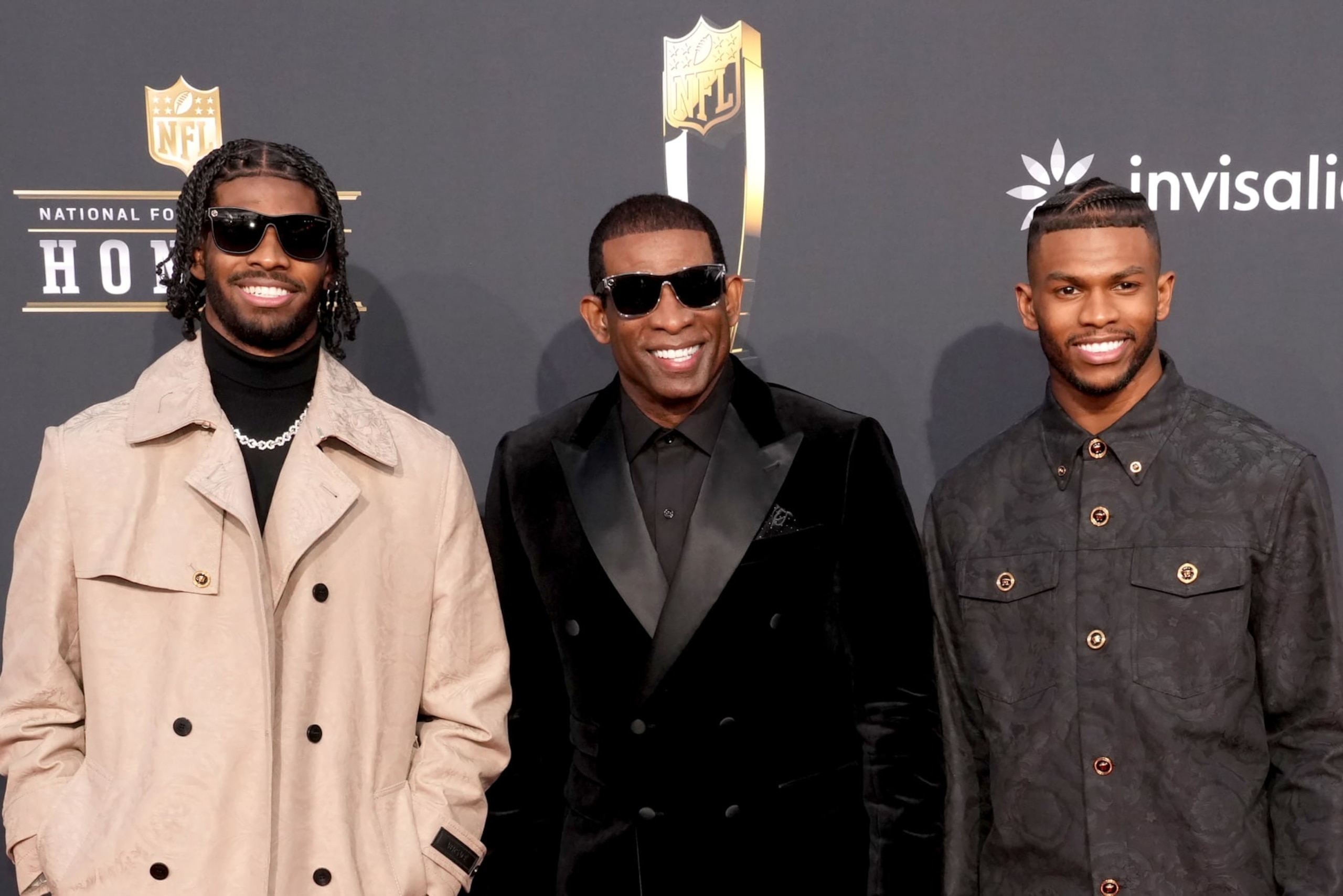 LAS VEGAS, NEVADA - FEBRUARY 08: (L-R) Shedeur Sanders, Deion Sanders, and Shilo Sanders attend the 13th Annual NFL Honors at Resorts World Theatre on February 08, 2024 in Las Vegas, Nevada. (Photo by Jeff Kravitz/FilmMagic) LAS VEGAS, NEVADA - FEBRUARY 08: (L-R) Shedeur Sanders, Deion Sanders, and Shilo Sanders attend the 13th Annual NFL Honors at Resorts World Theatre on February 08, 2024 in Las Vegas, Nevada. (Photo by Jeff Kravitz/FilmMagic)