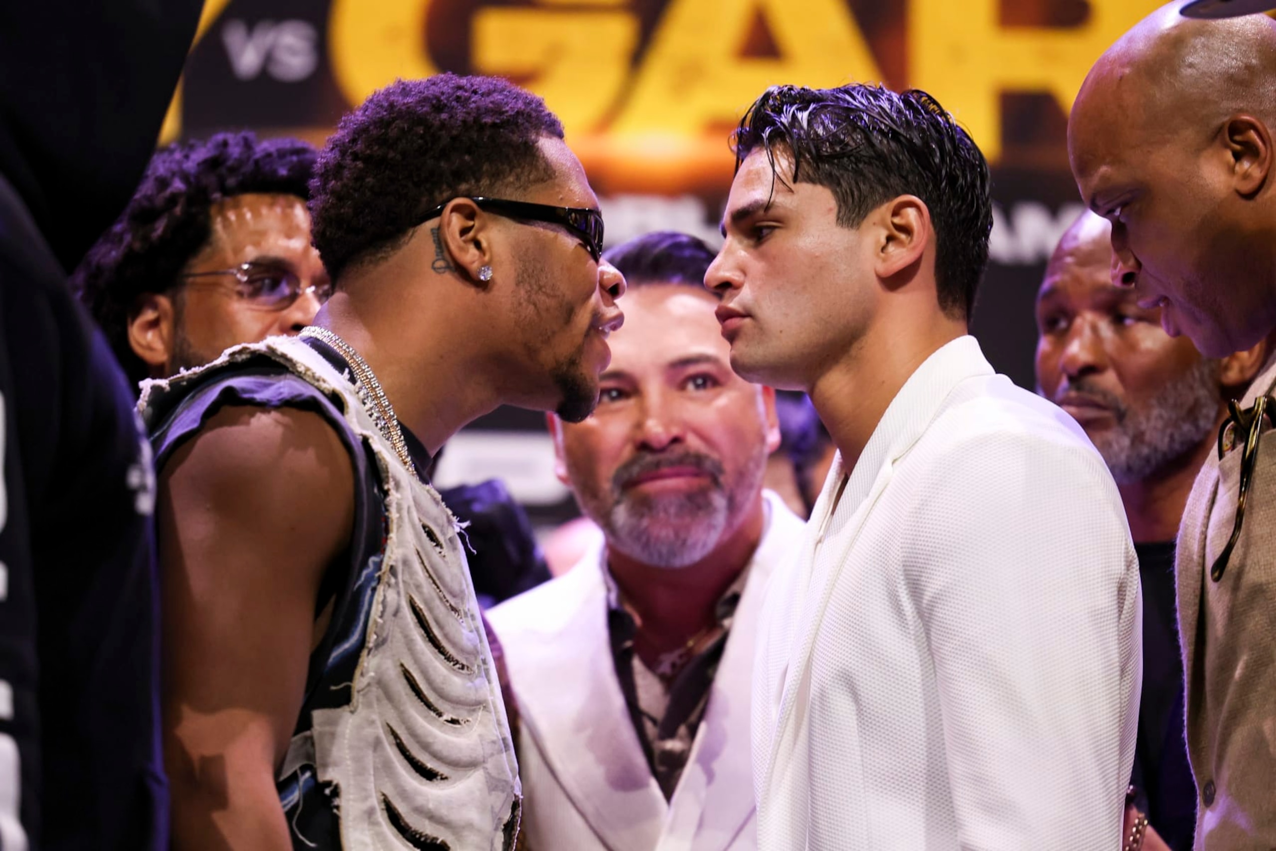 Devin Haney squares off against Ryan Garcia Devin Haney squares off against Ryan Garcia